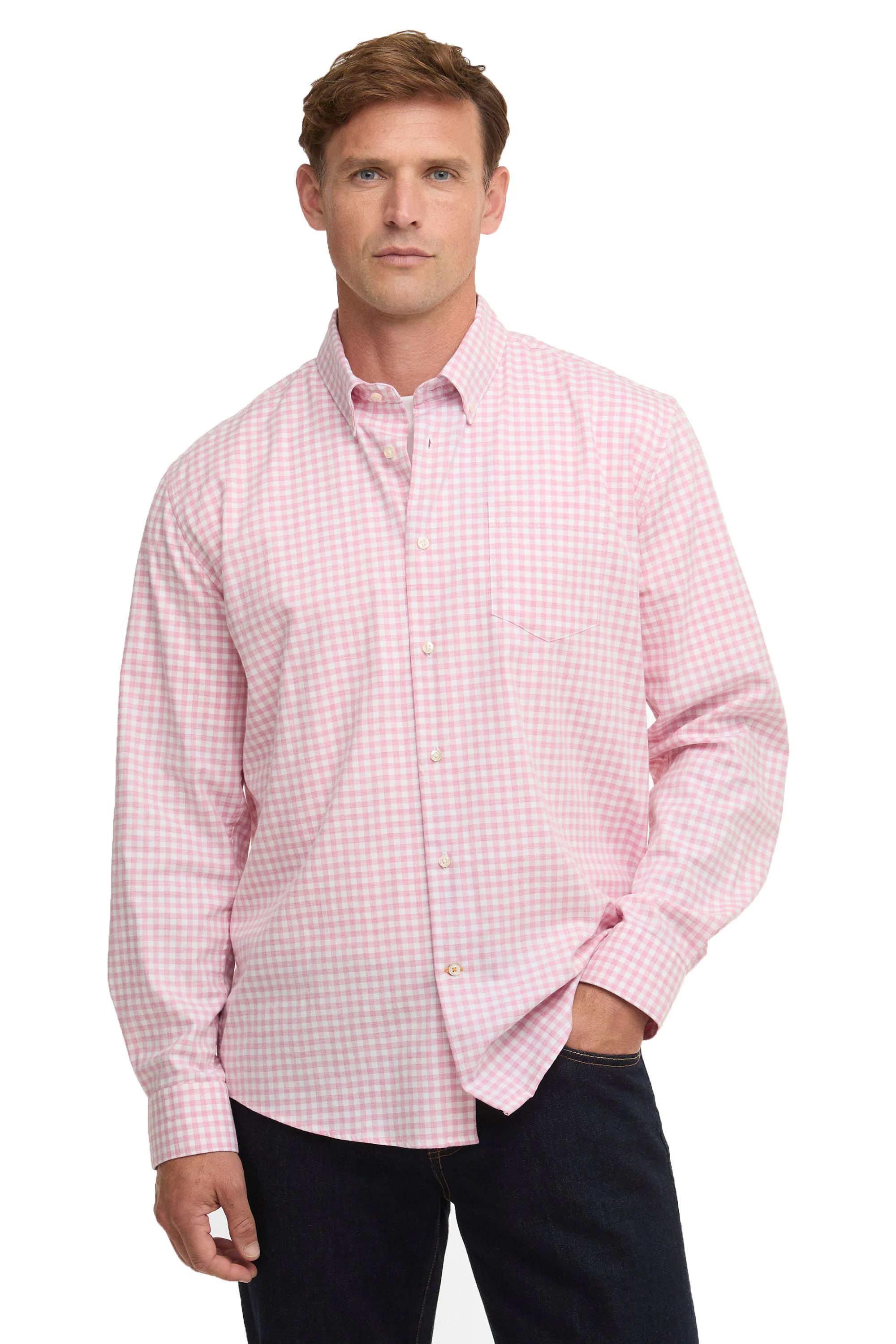 BARBOUR GINGHAM AUKSIDE SHIRT PINK - Image 2