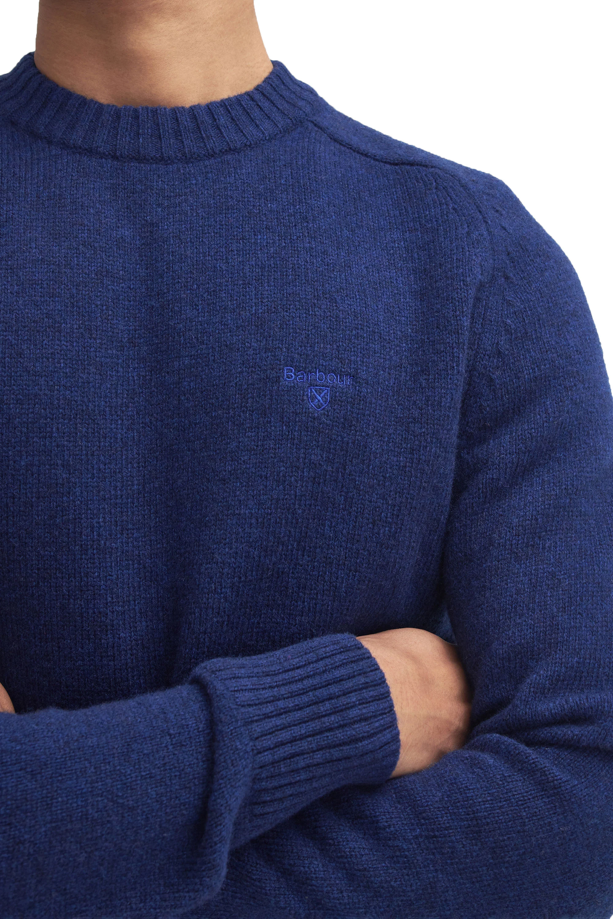 Barbour Grangetown Crew Neck Ink Blue - Image 4