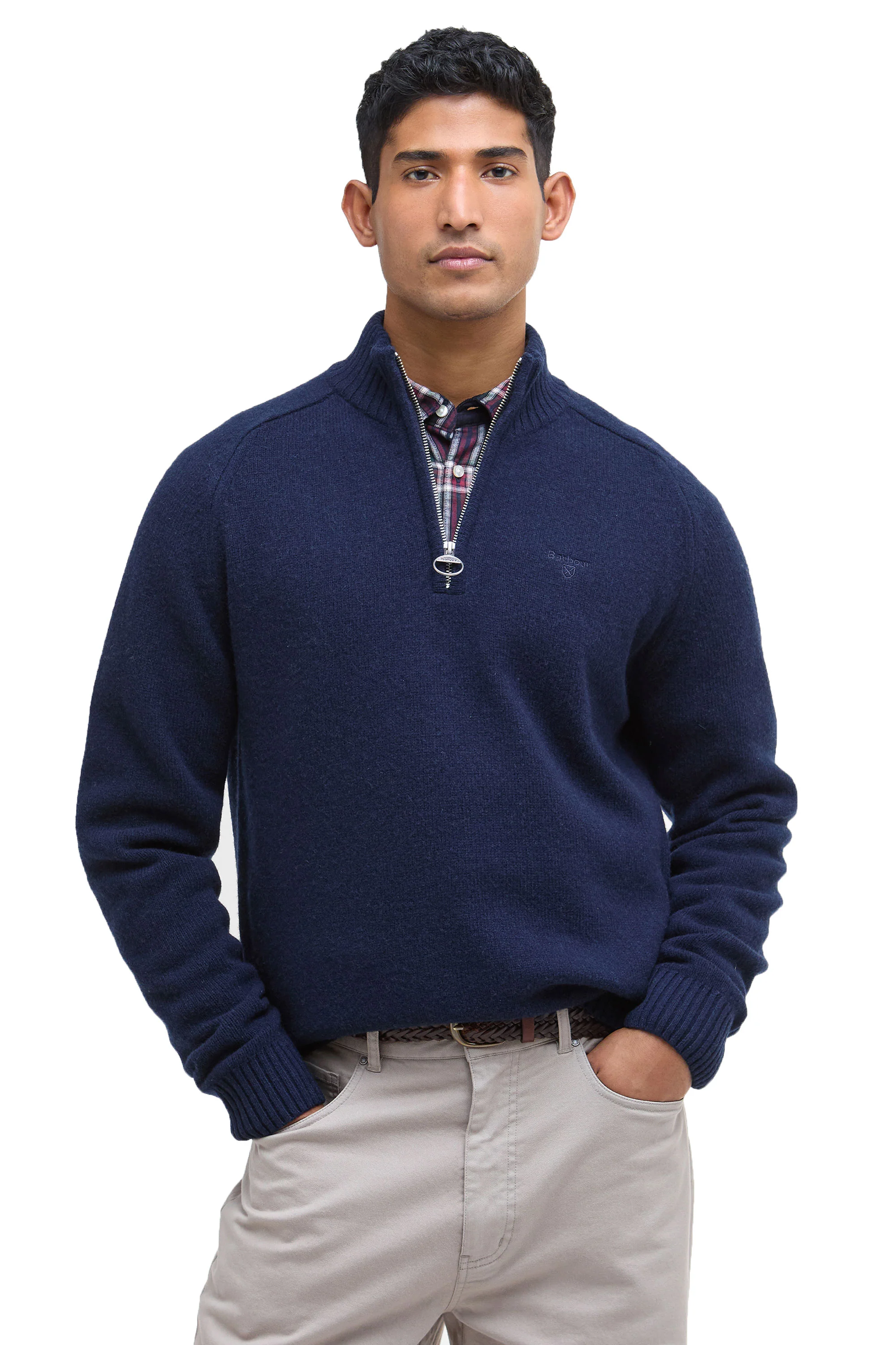 Barbour Grangetown Half Zip Sweatshirt Navy - Image 2