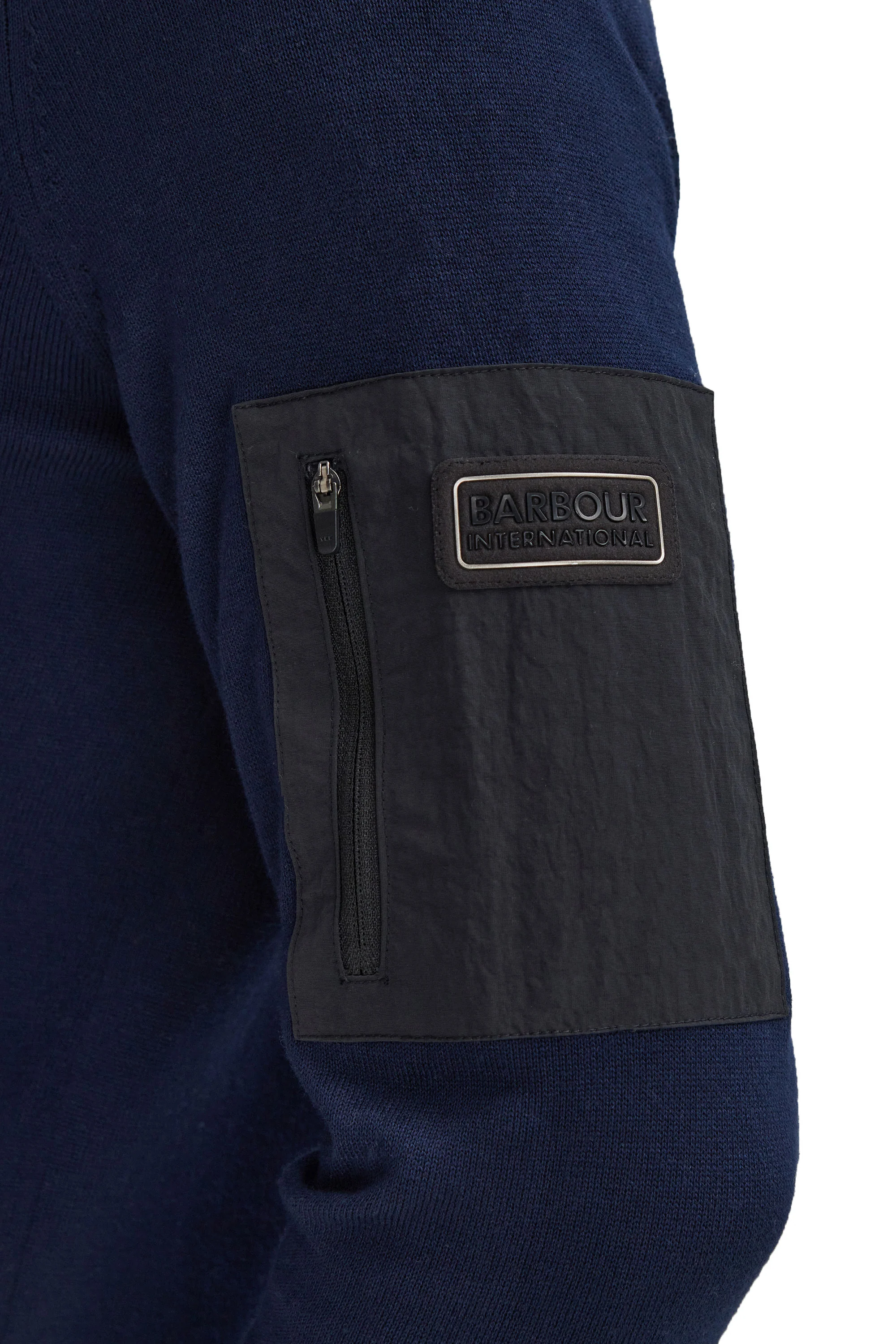BARBOUR INTERNATIONAL BLADES CREW NECK JUMPER NAVY - Image 4