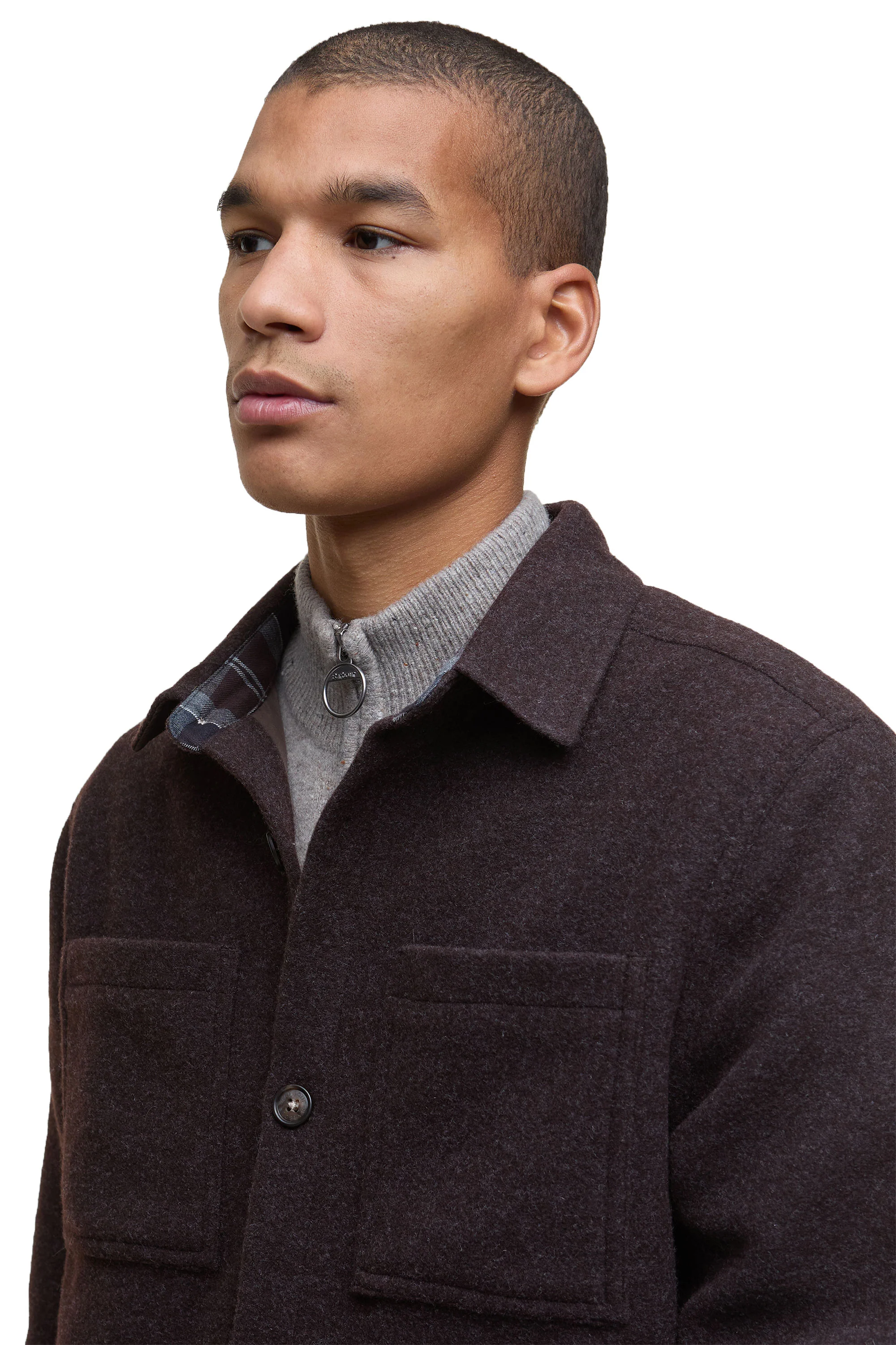 Barbour Marlow Overshirt Dark Oak - Image 3