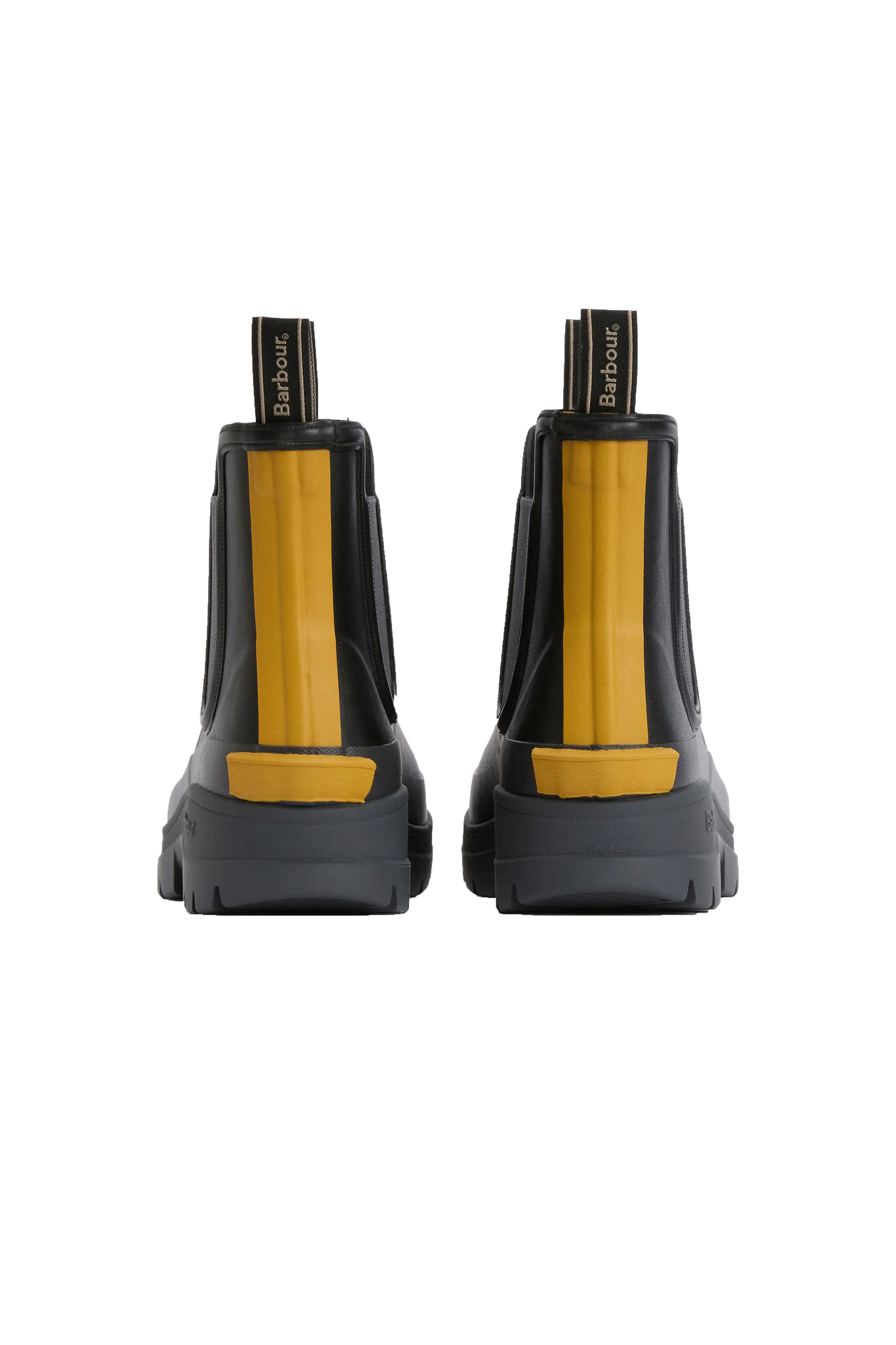 BARBOUR NIMBUS WELLINGTONS BLACK/OCHRE - Image 2