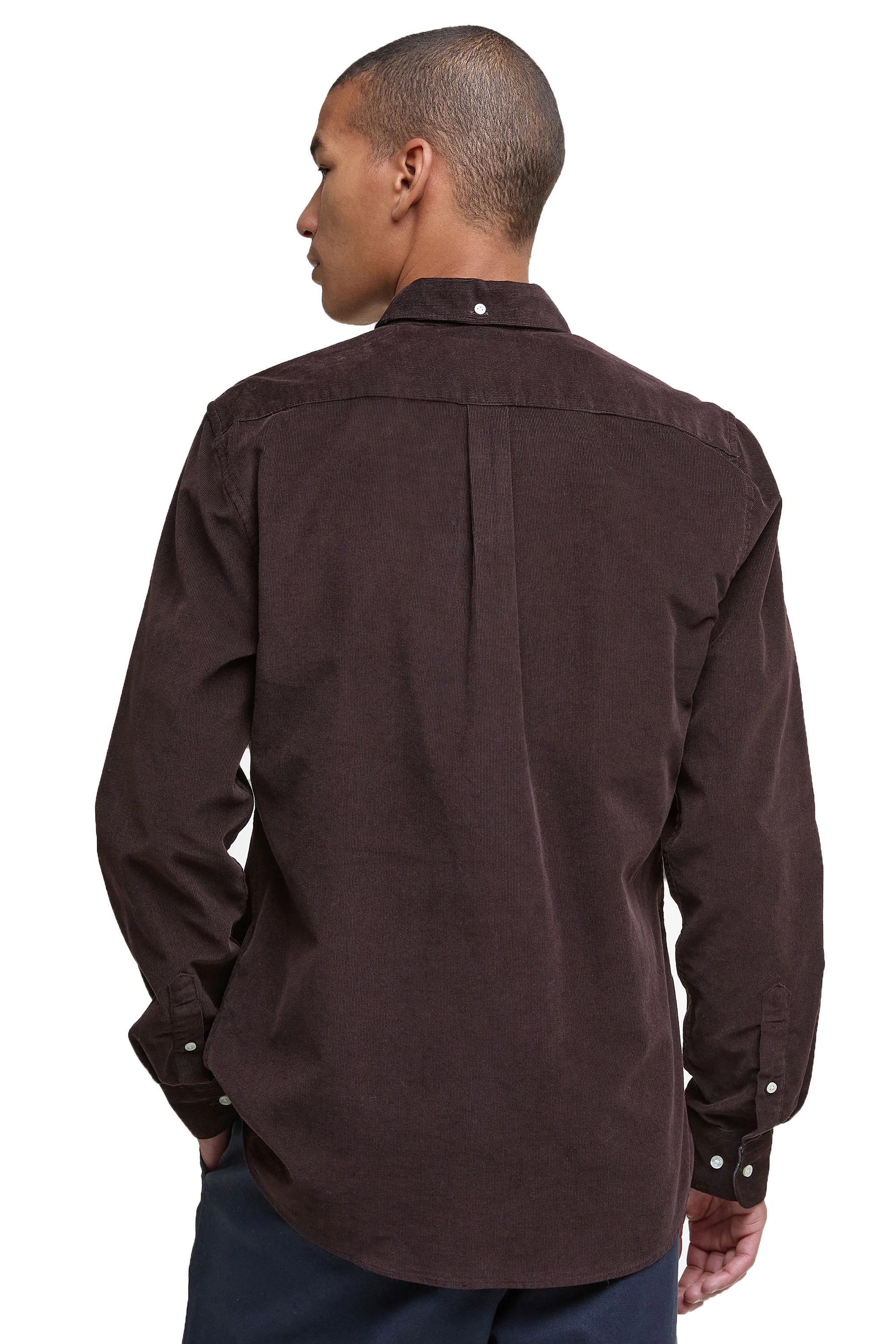 Barbour Ramsey Corduroy Shirt Dark Oak - Image 3