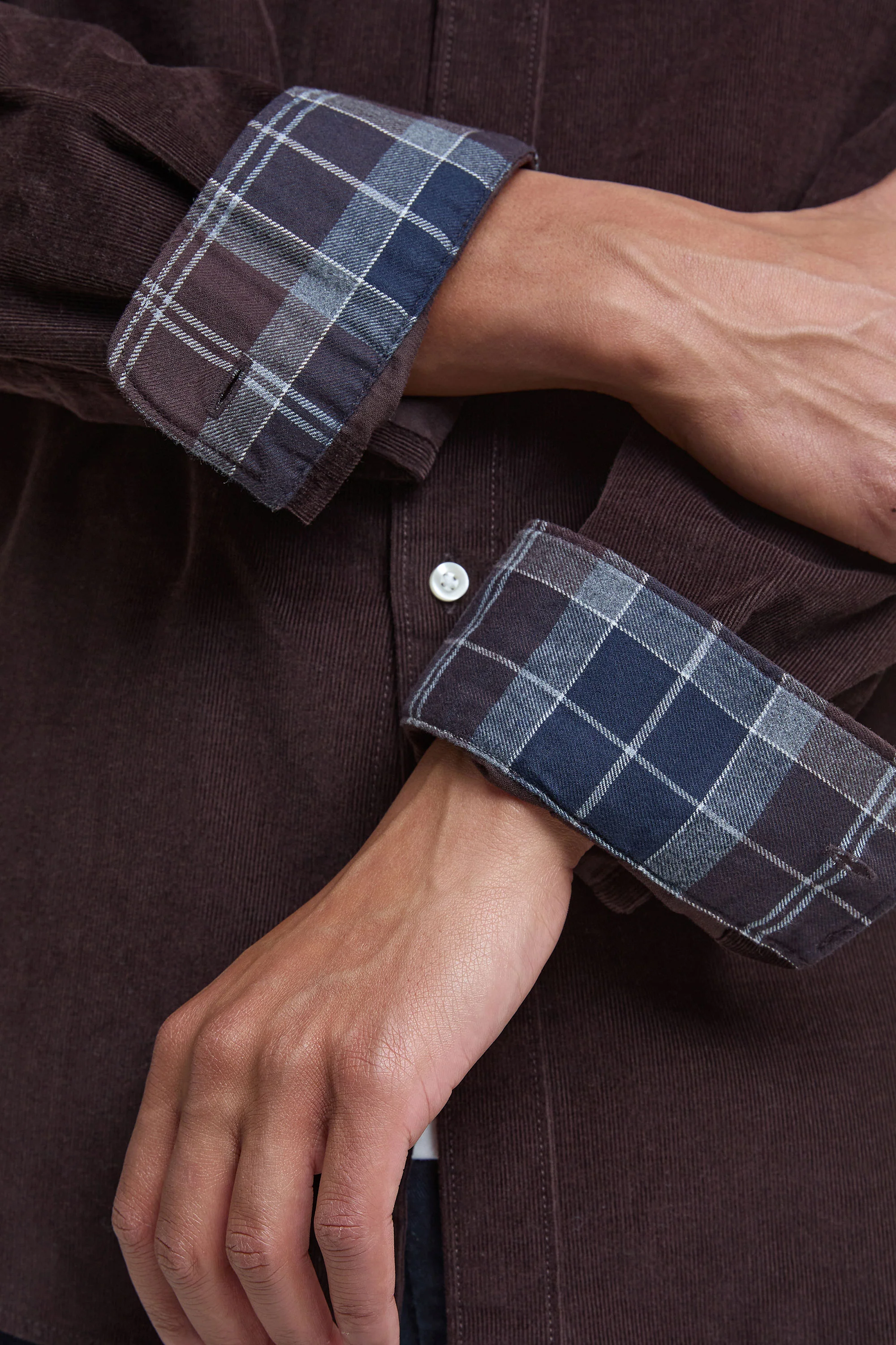 Barbour Ramsey Corduroy Shirt Dark Oak - Image 4