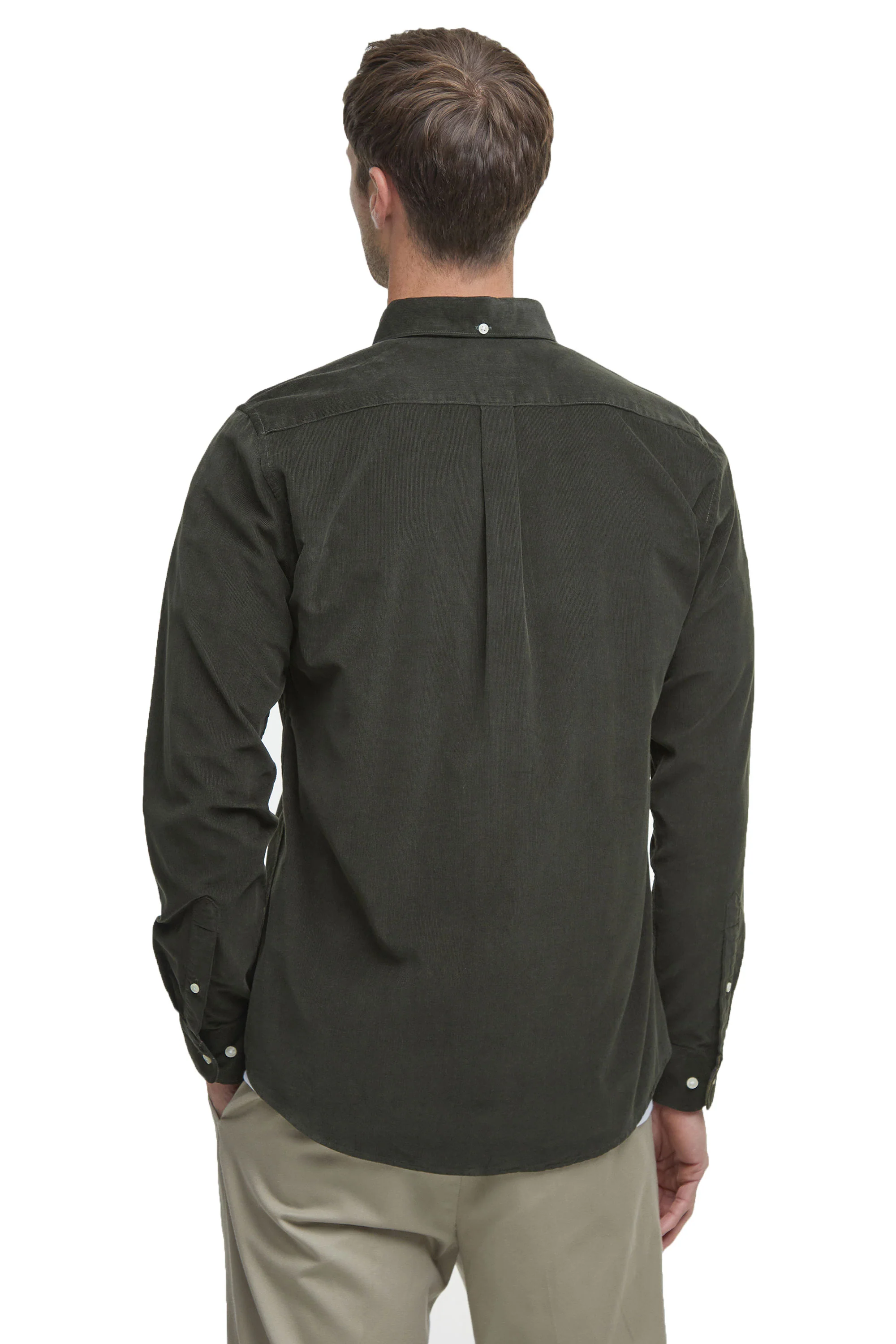Barbour Ramsey Corduroy Shirt Forest - Image 3