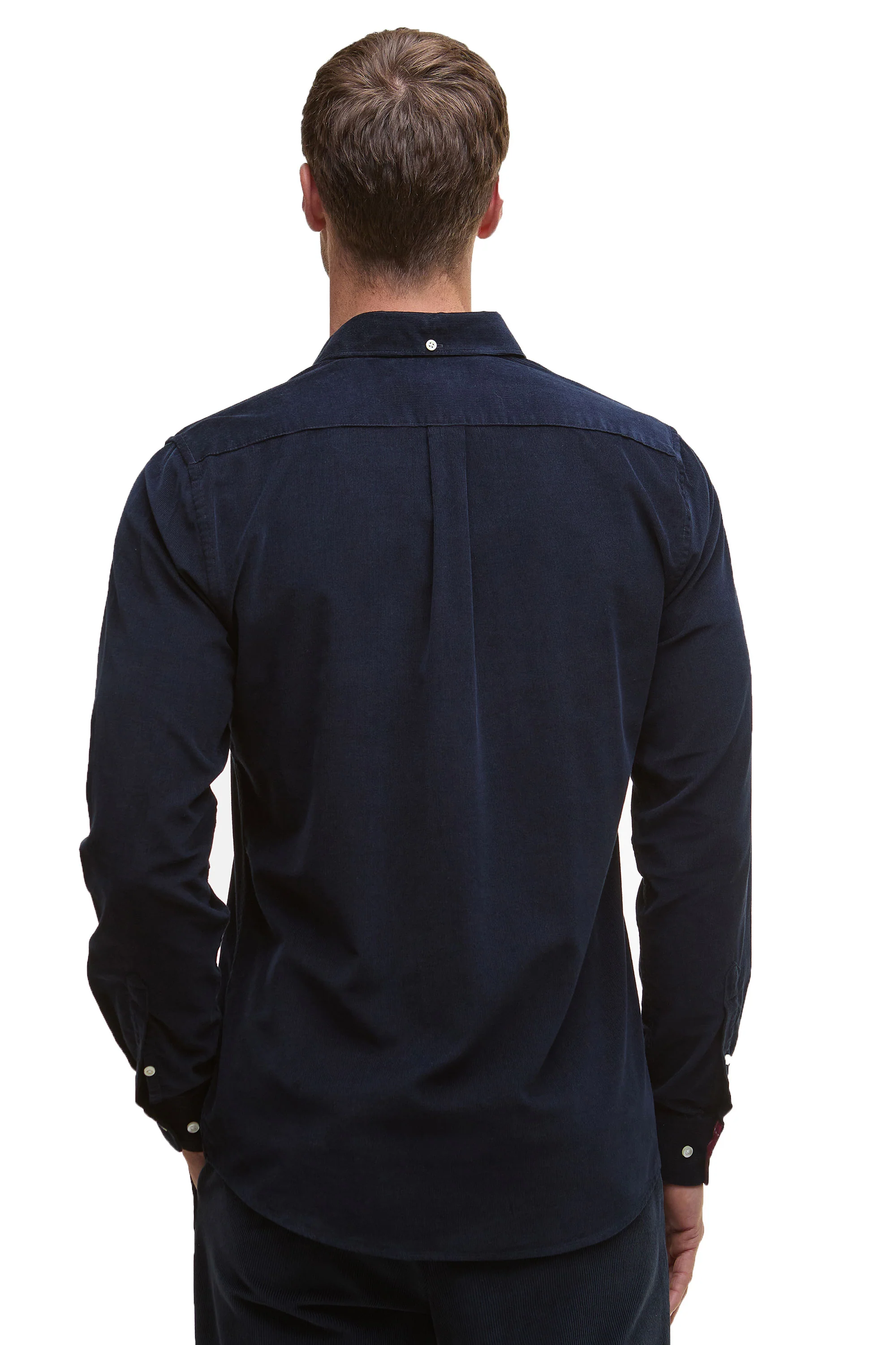 Barbour Ramsey Corduroy Shirt Navy/Red - Image 3