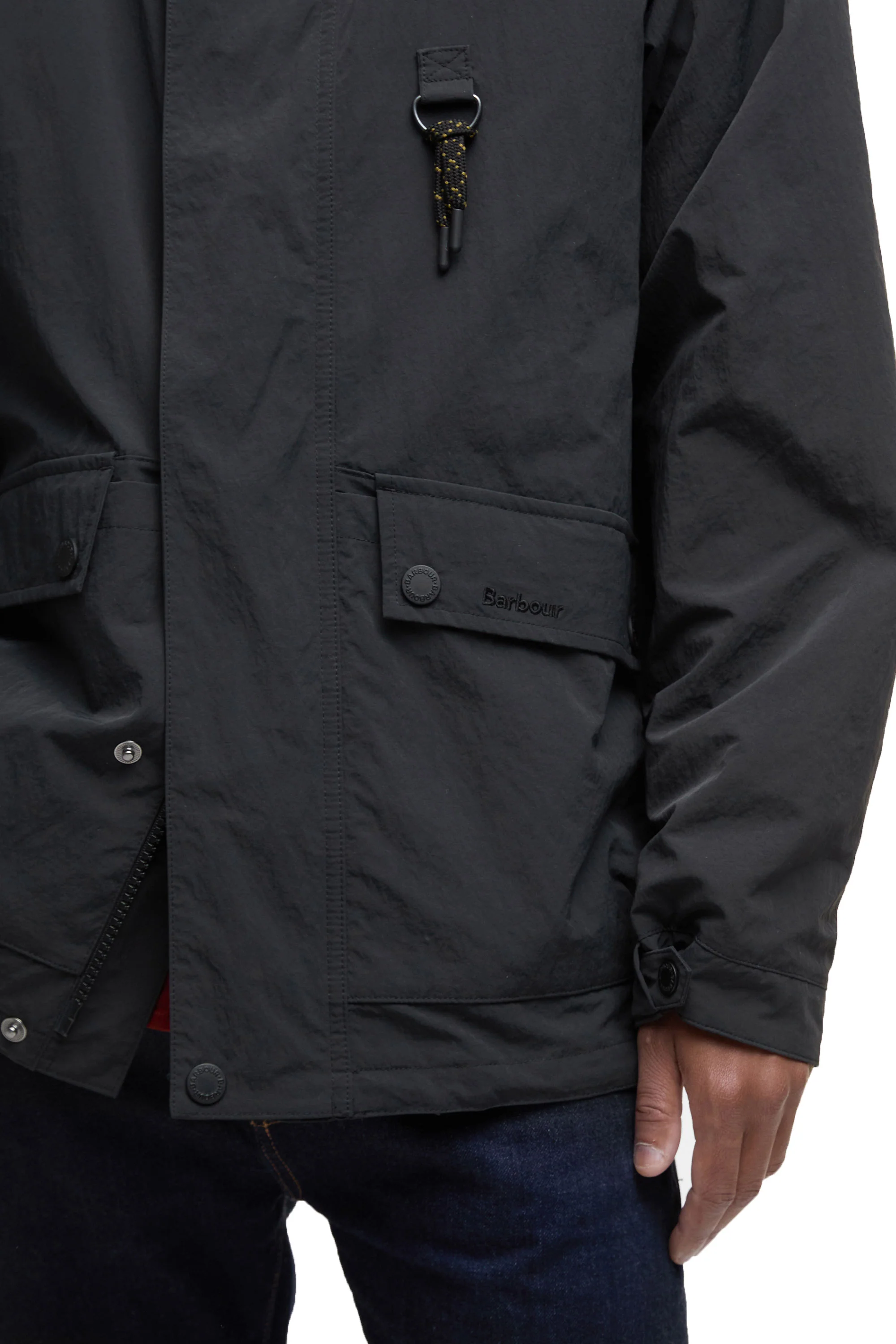 BARBOUR RIG SHOWERPROOF JACKET BLACK - Image 5