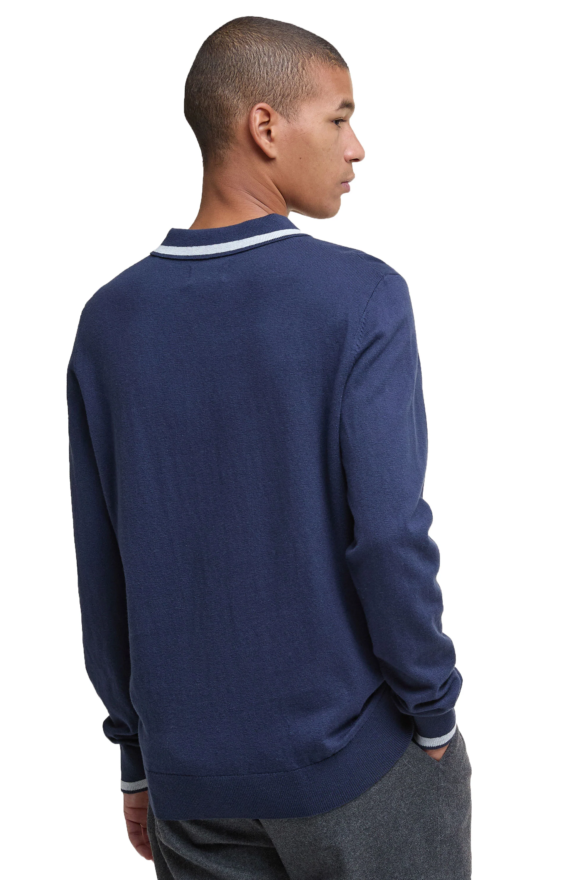 Barbour Rocton Knitted Polo Navy - Image 3