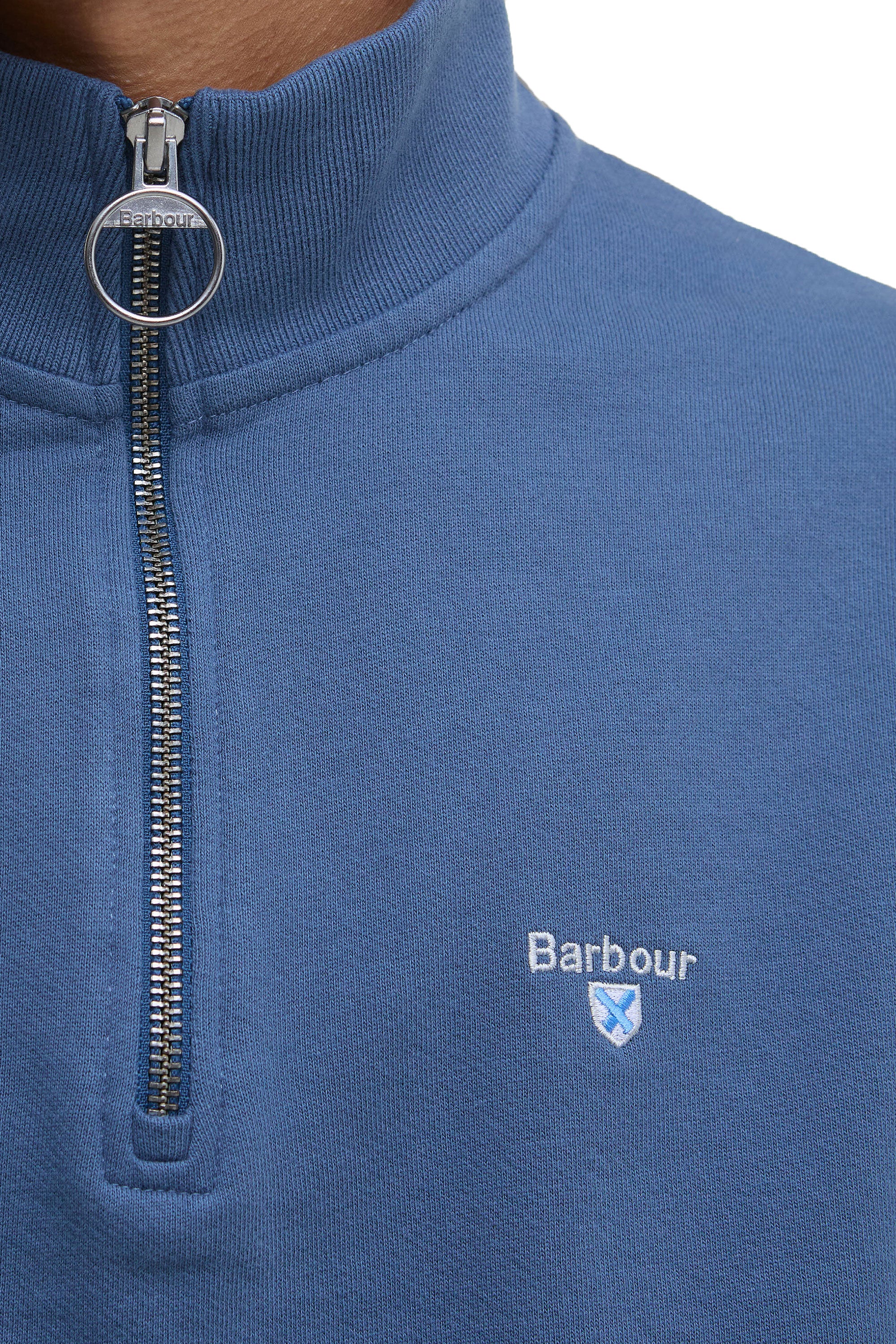 BARBOUR ROSFORD HALF ZIP SWEATSHIRT DARK DENIM - Image 4
