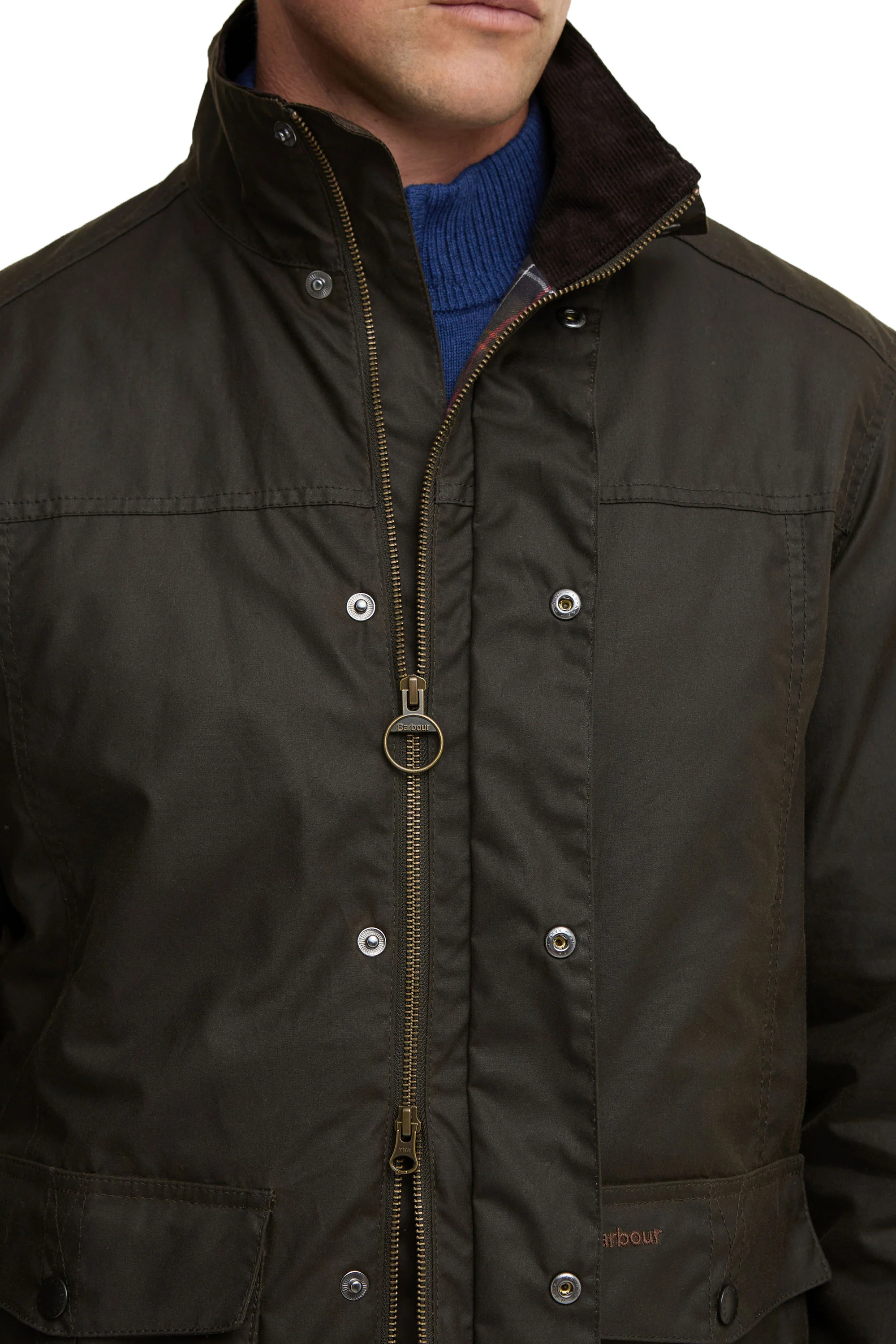 BARBOUR SANDER WAX JACKET OLIVE - Image 4