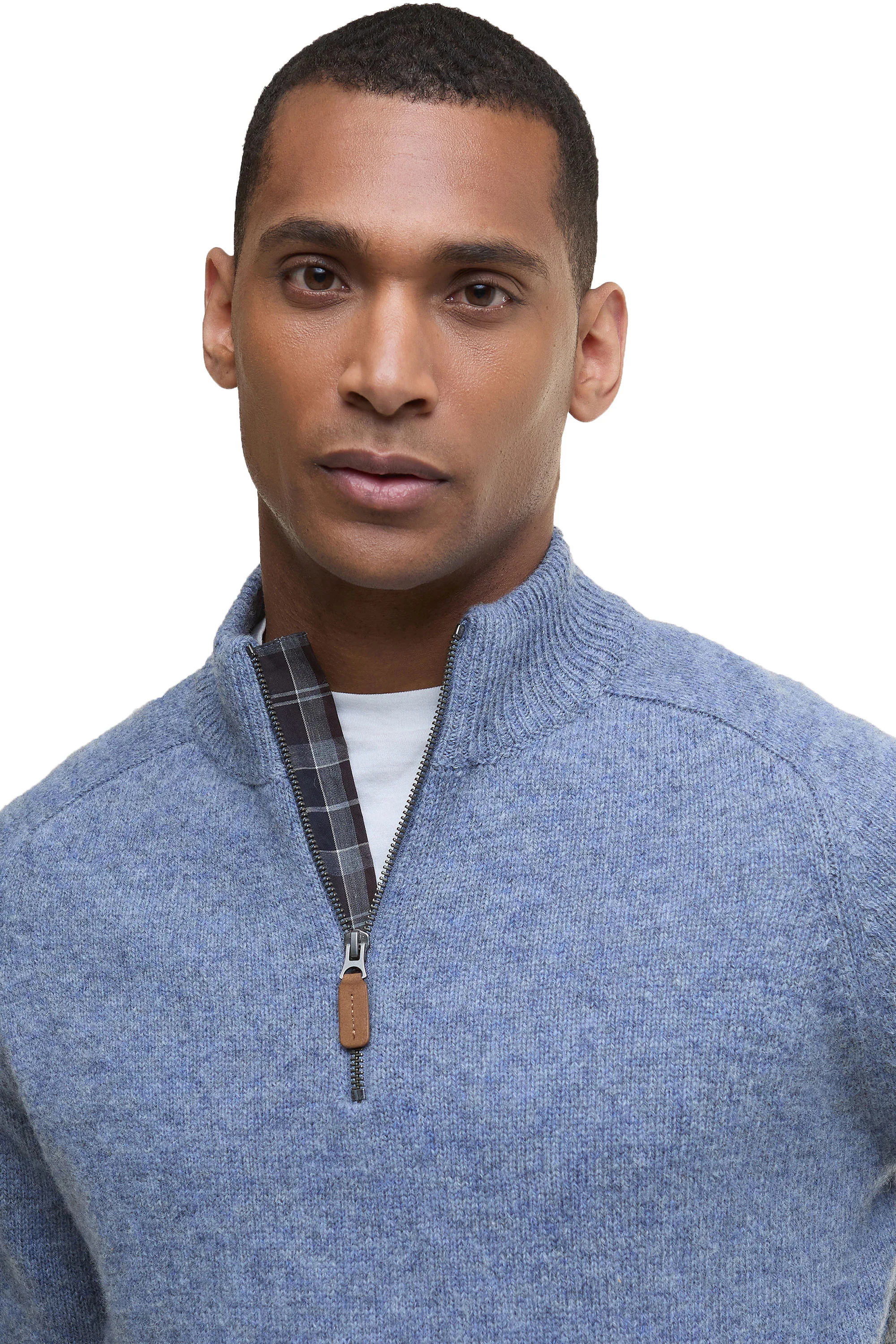 Barbour Talder Half Zip Light Blue - Image 3