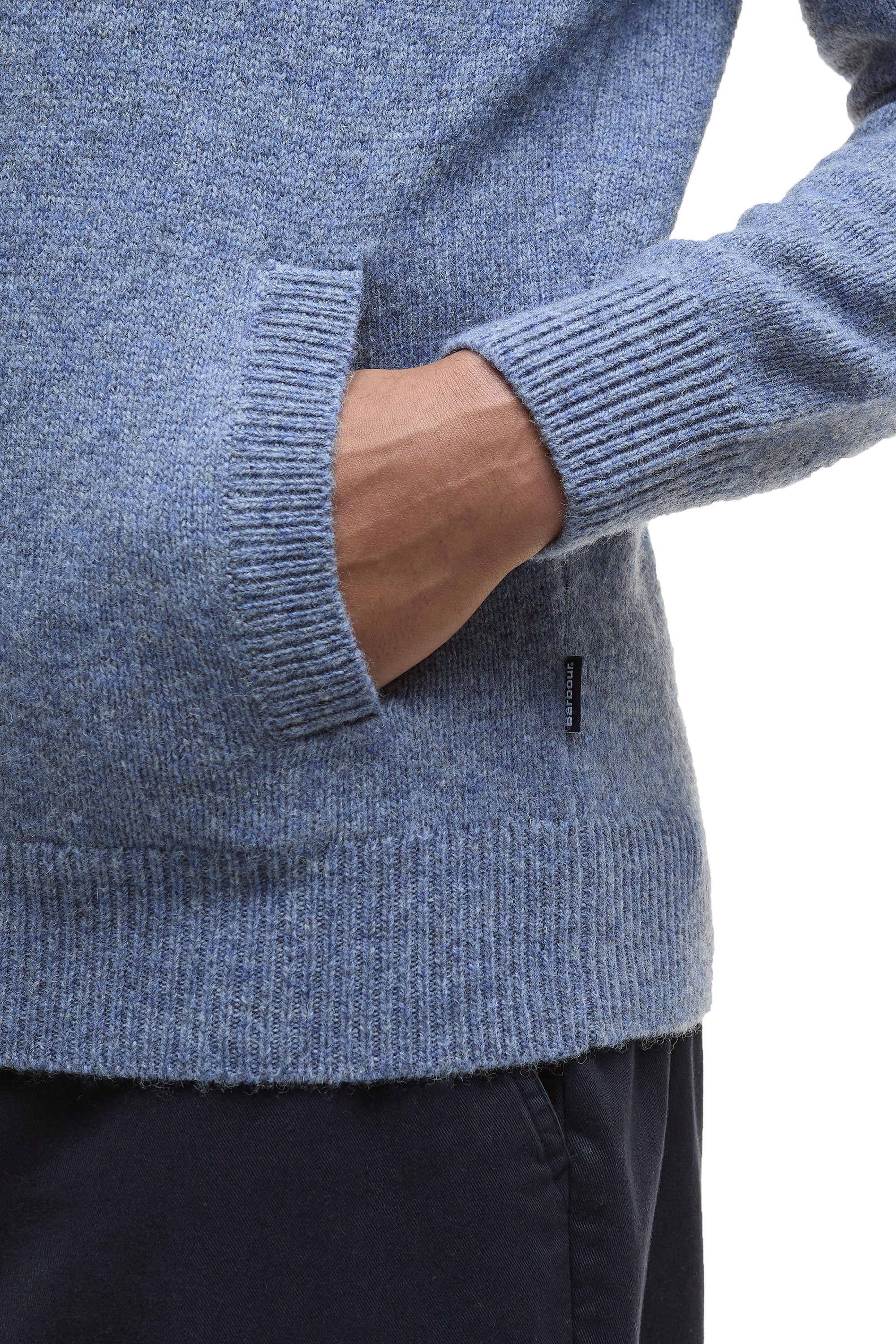 Barbour Talder Half Zip Light Blue - Image 4