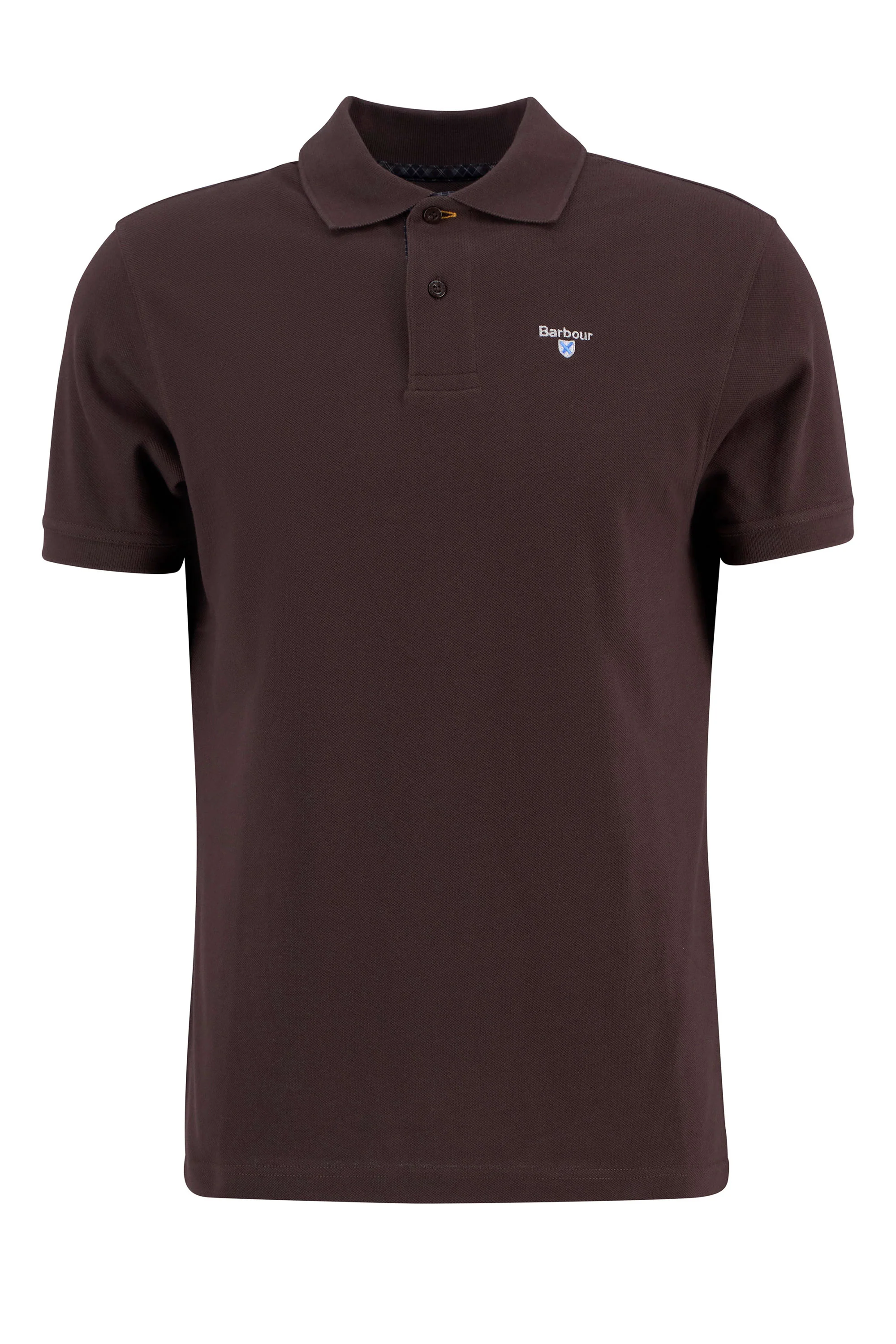 Barbour Tartan Pique Polo Dark Oak