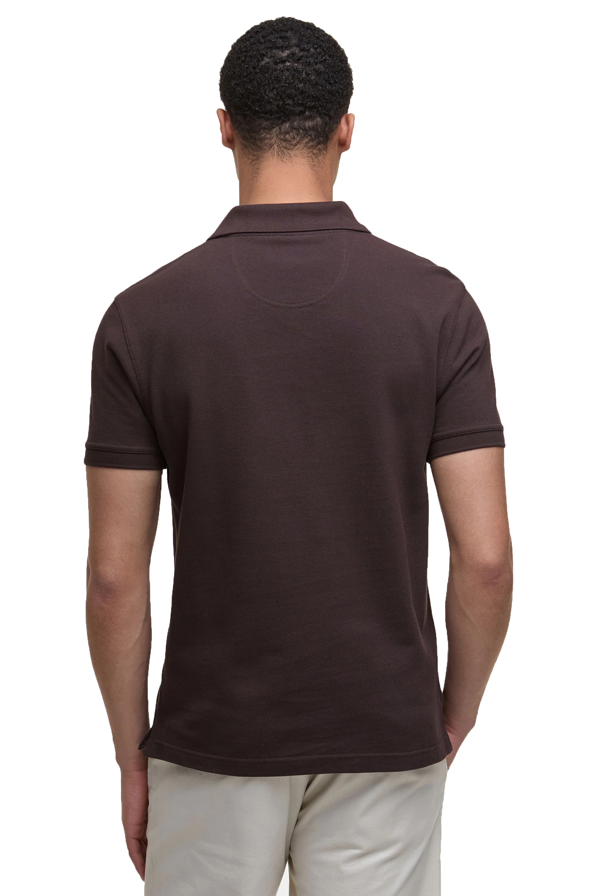 Barbour Tartan Pique Polo Dark Oak - Image 3