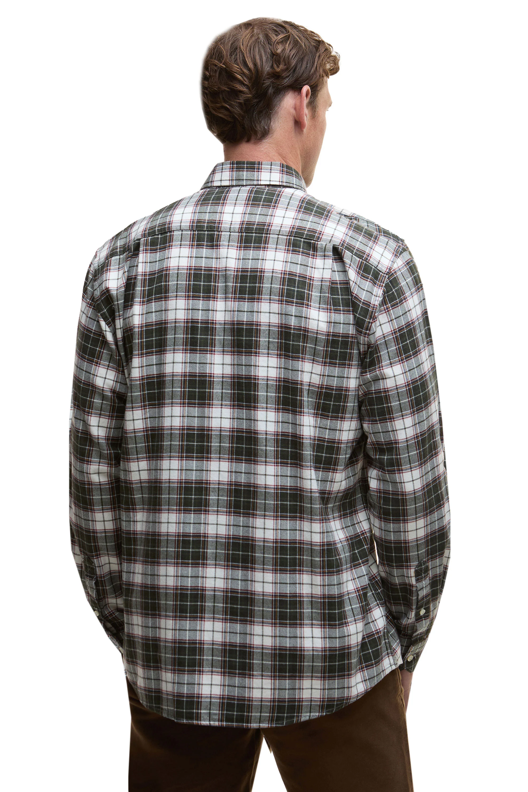 BARBOUR TELFIELD SHIRT OLIVE - Image 3