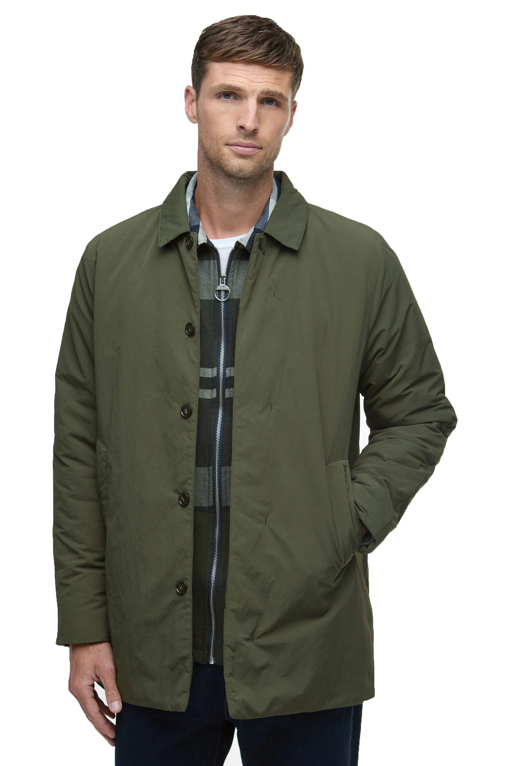 BARBOUR WADDED LORDEN JACKET OLIVE - Image 2