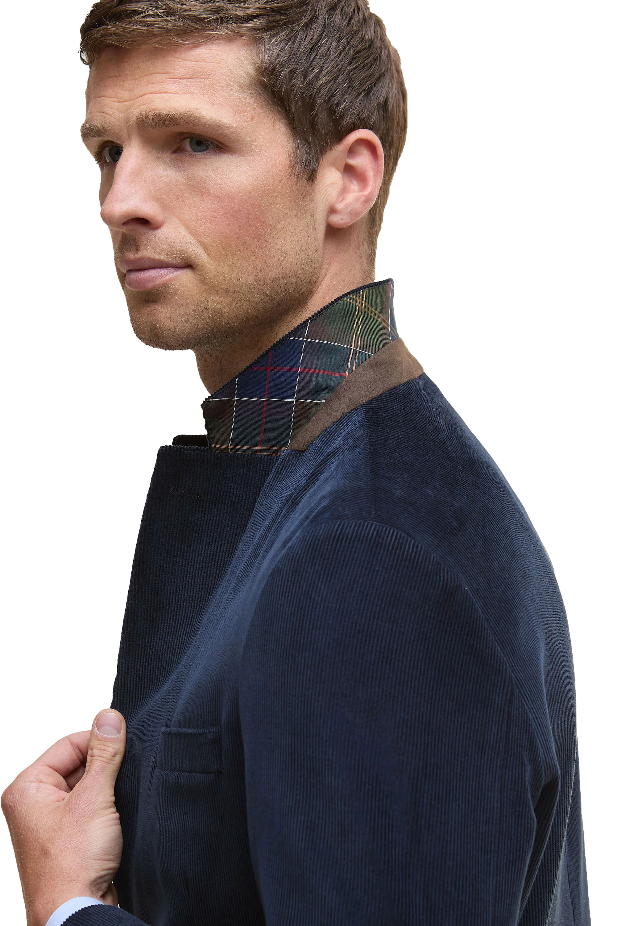 Barbour Wallington Blazer Navy - Image 3