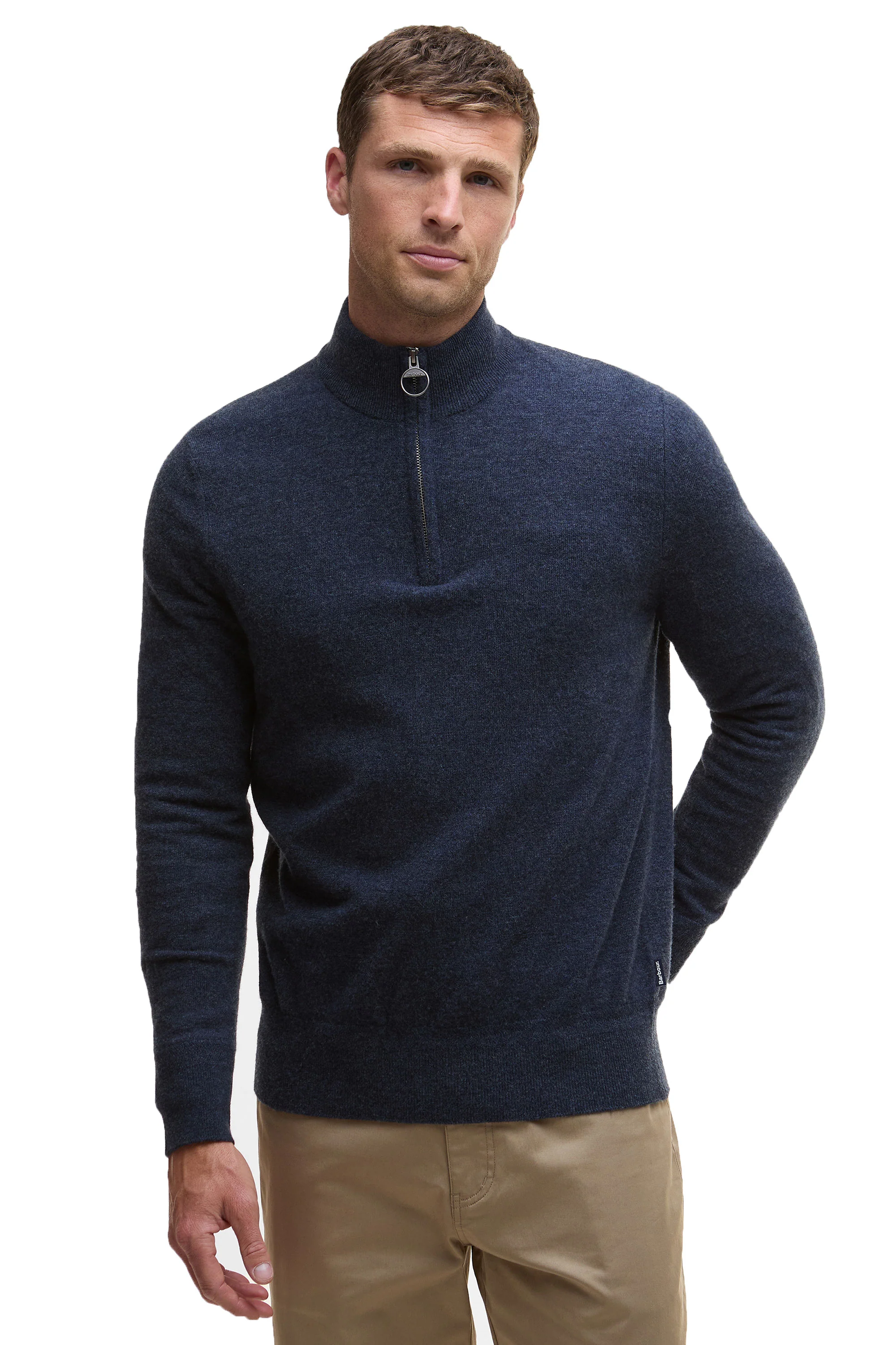 Barbour Waterbury Half Zip Knitwear Navy - Image 2