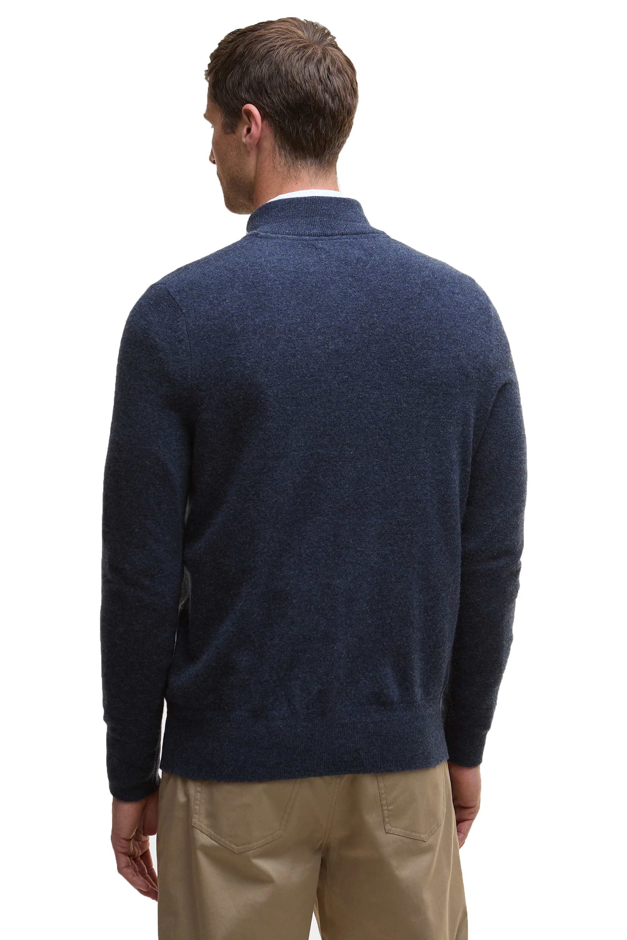 Barbour Waterbury Half Zip Knitwear Navy - Image 5