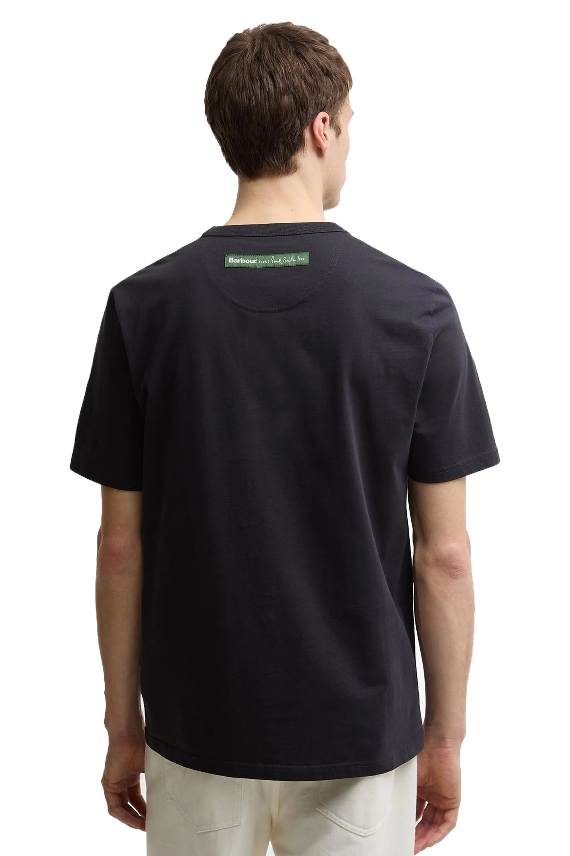 BARBOUR X PAUL SMITH FORTUNE GRAPHIC T-SHIRT DARK NAVY - Image 3