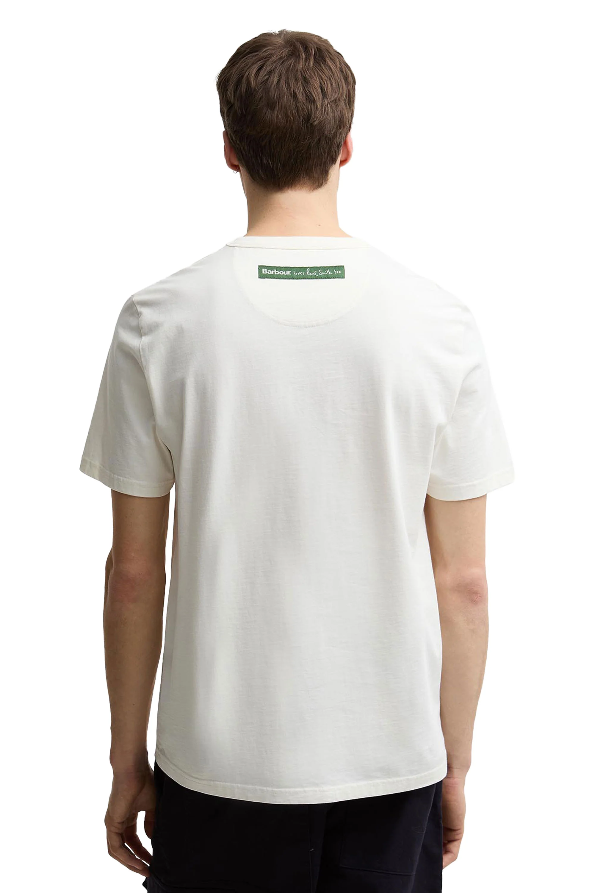 BARBOUR X PAUL SMITH SCOOP T-SHIRT WHISPER WHITE - Image 3