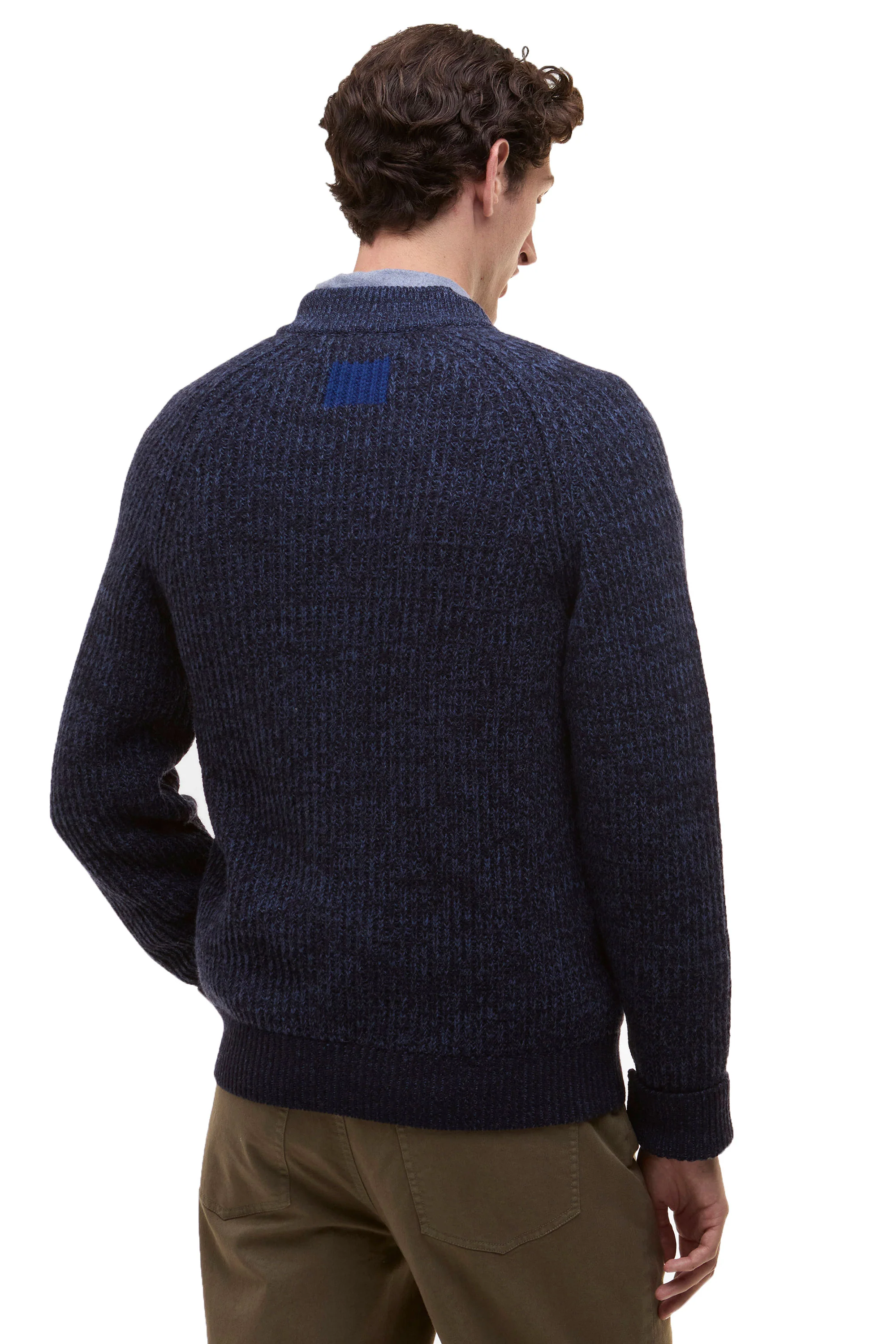 Barbour x Paul Smith Knitted Bomber Navy - Image 5