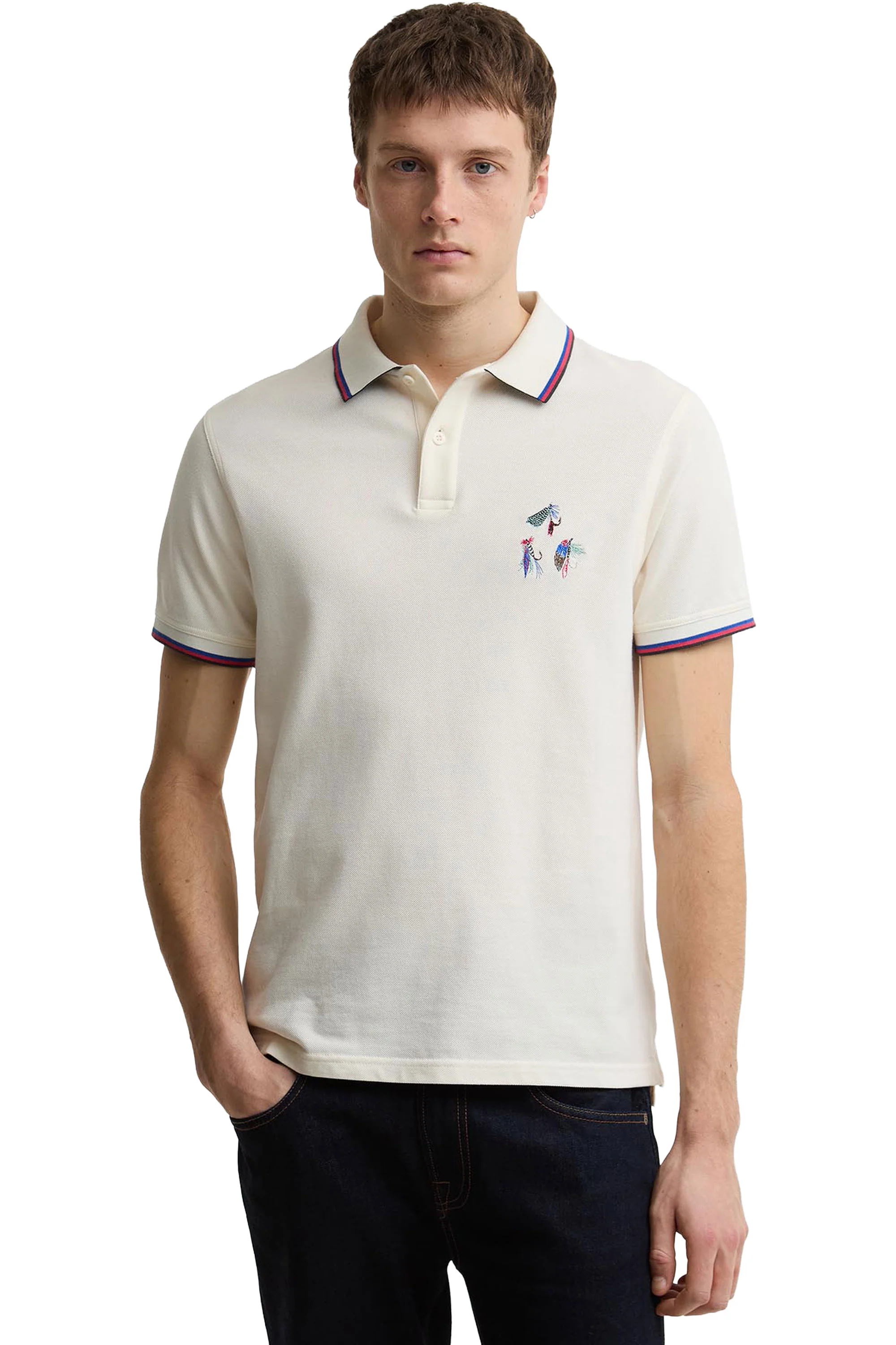 BARBOUR X PAUL SMITH LURE POLO WHISPER WHITE - Image 2
