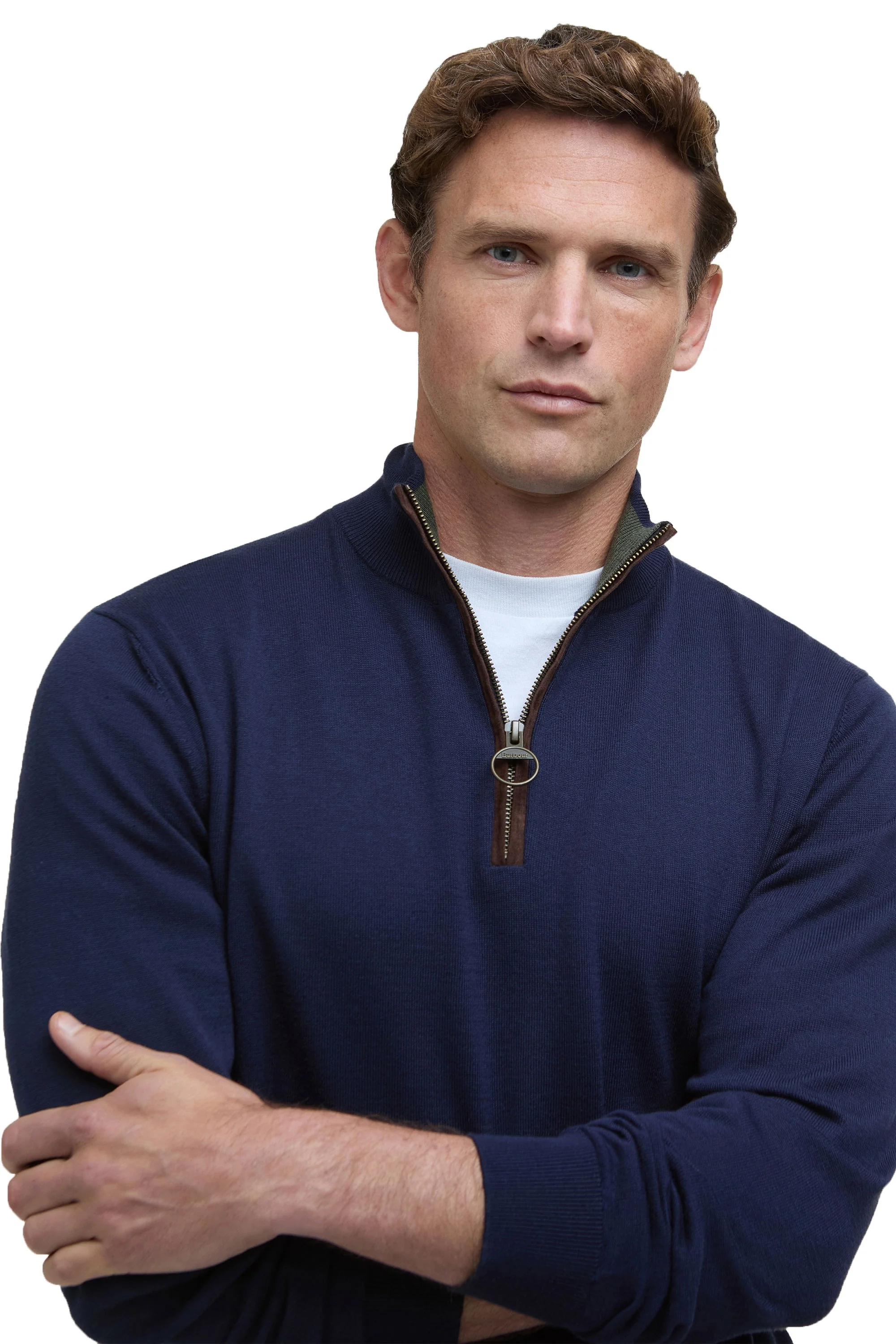 Barbour Bayfield Half Zip Navy - Image 2