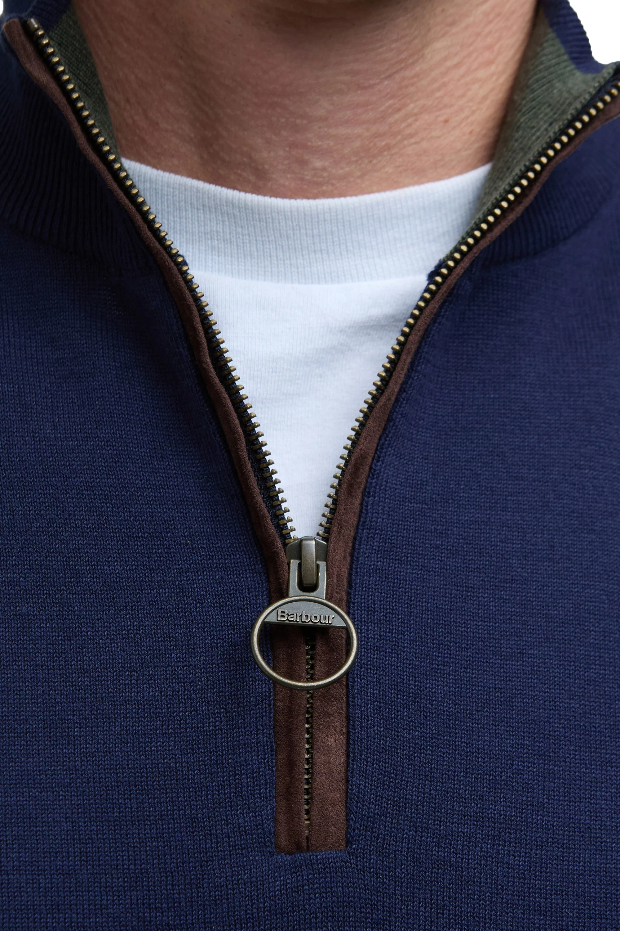 Barbour Bayfield Half Zip Navy - Image 4