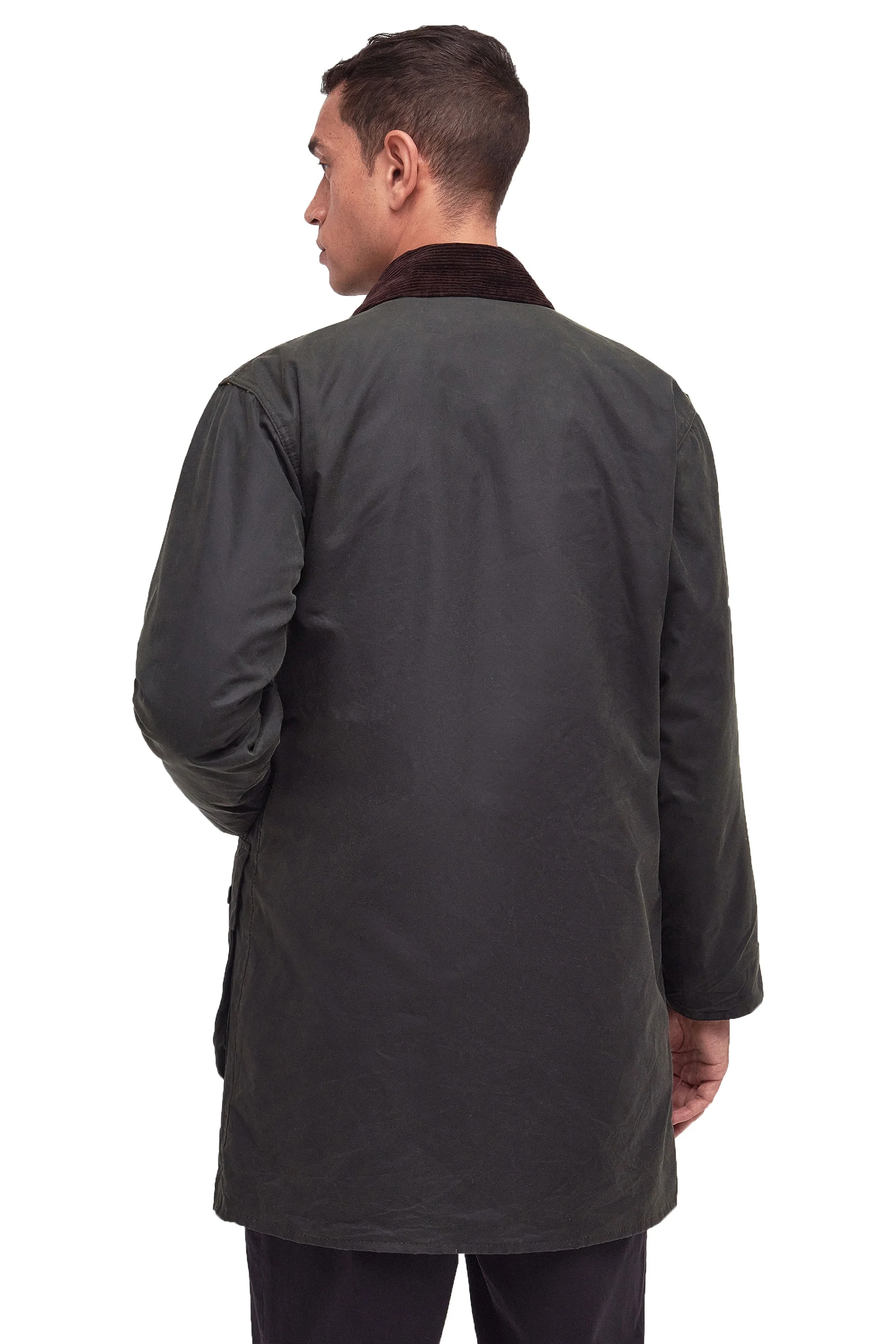 Barbour Border Wax Jacket Sage - Image 3