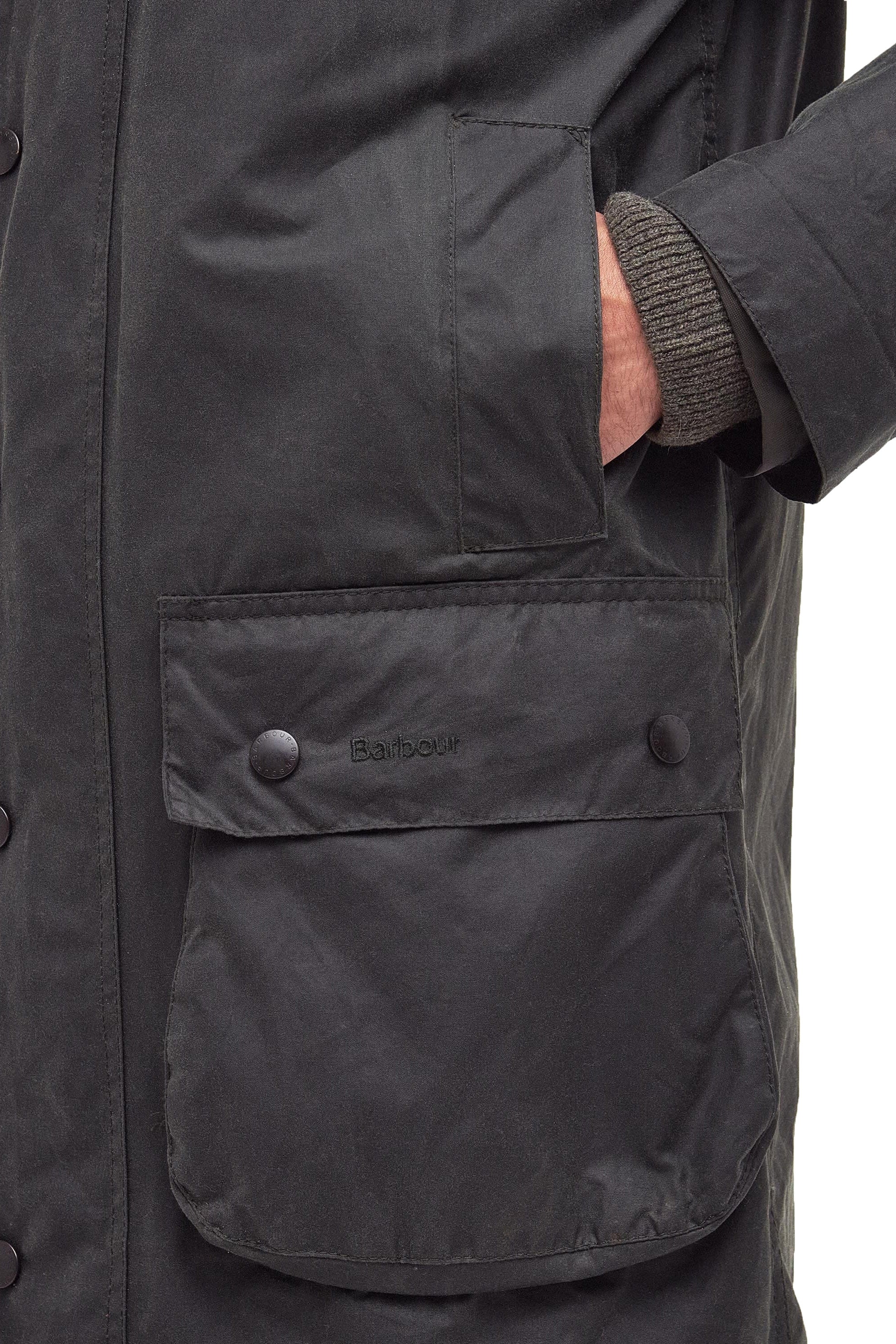 Barbour Border Wax Jacket Sage - Image 6