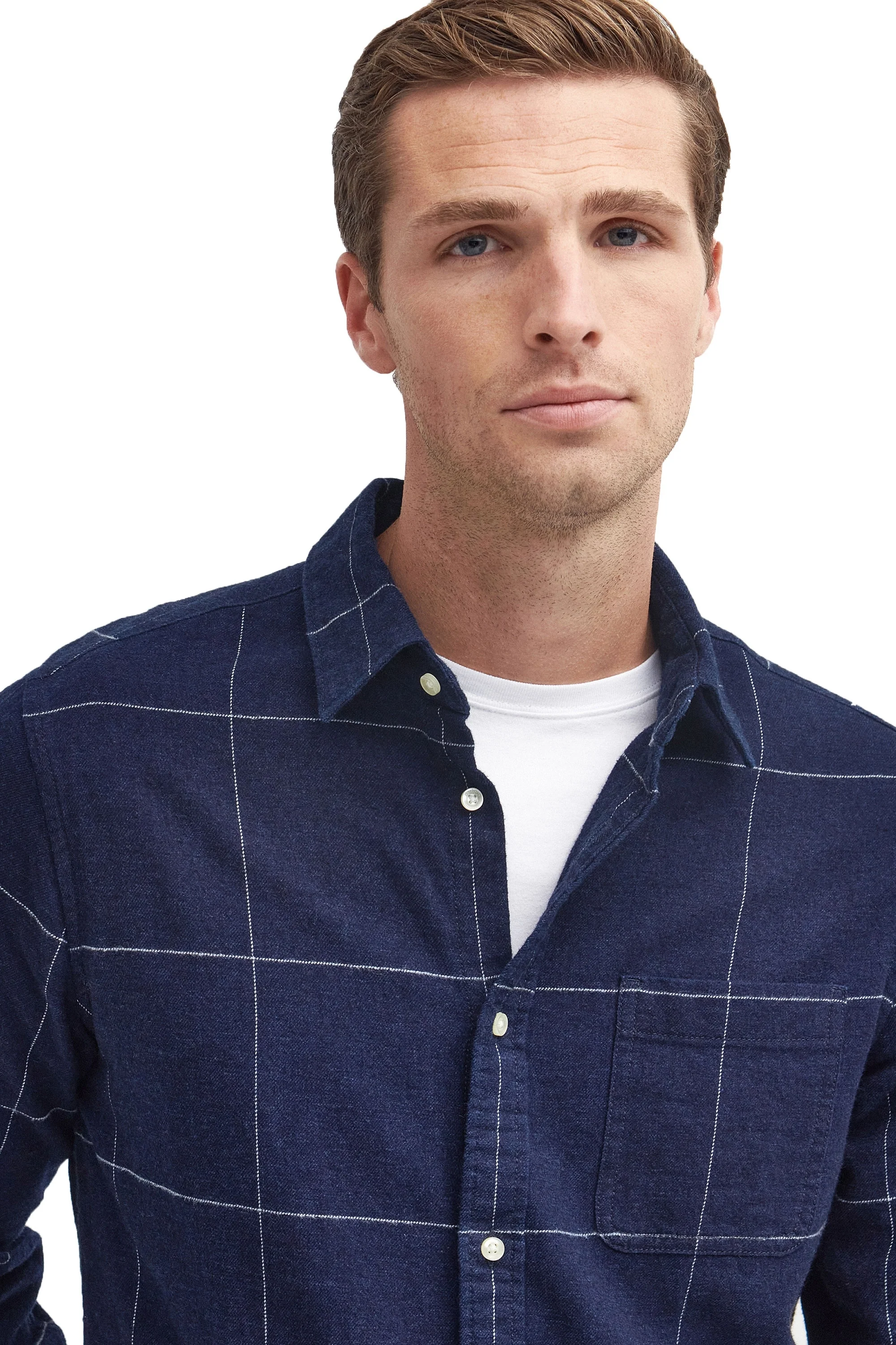 Barbour Brindle Shirt Indigo - Image 3