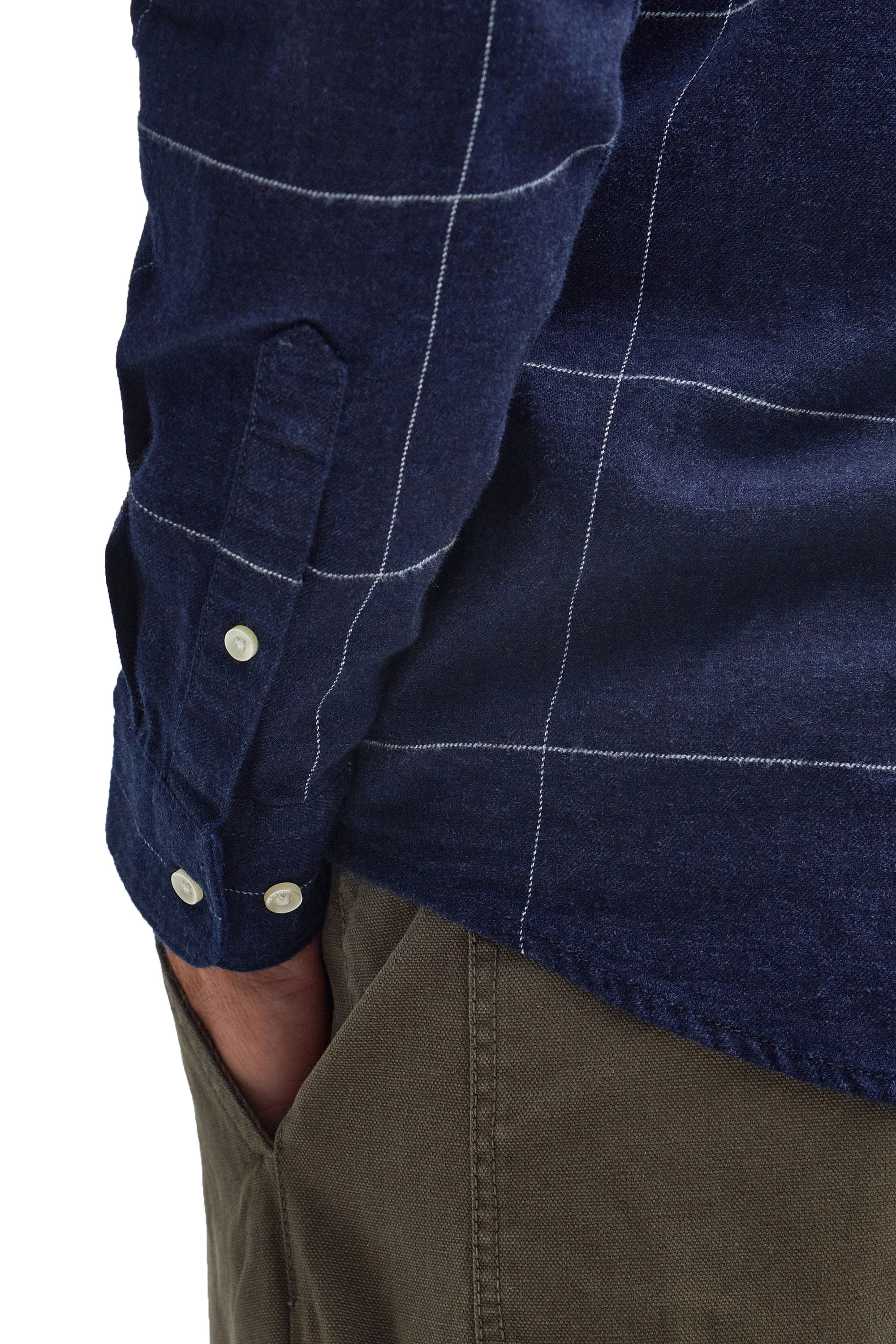 Barbour Brindle Shirt Indigo - Image 4