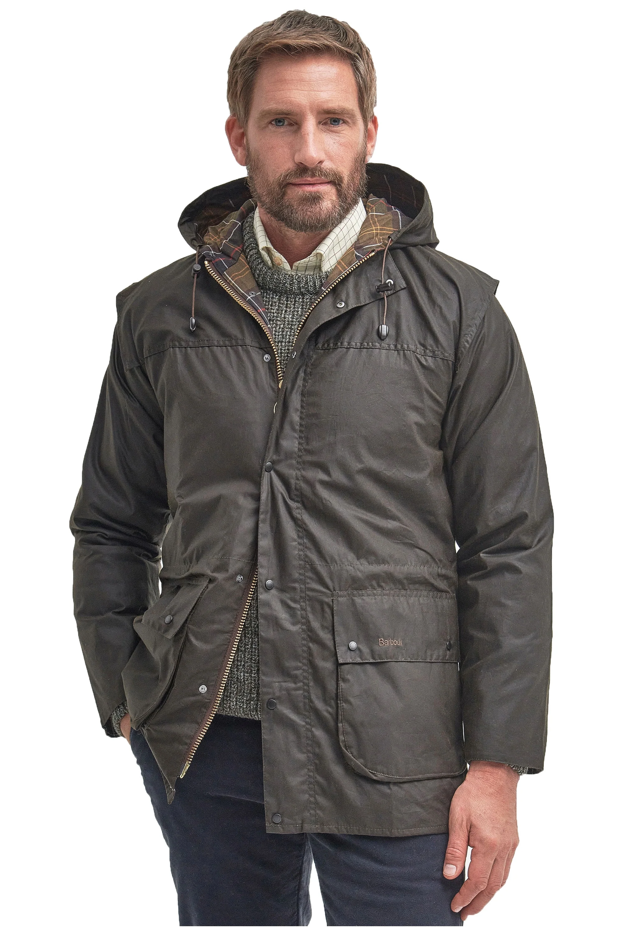 Barbour Classic Durham Jacket Olive - Image 2