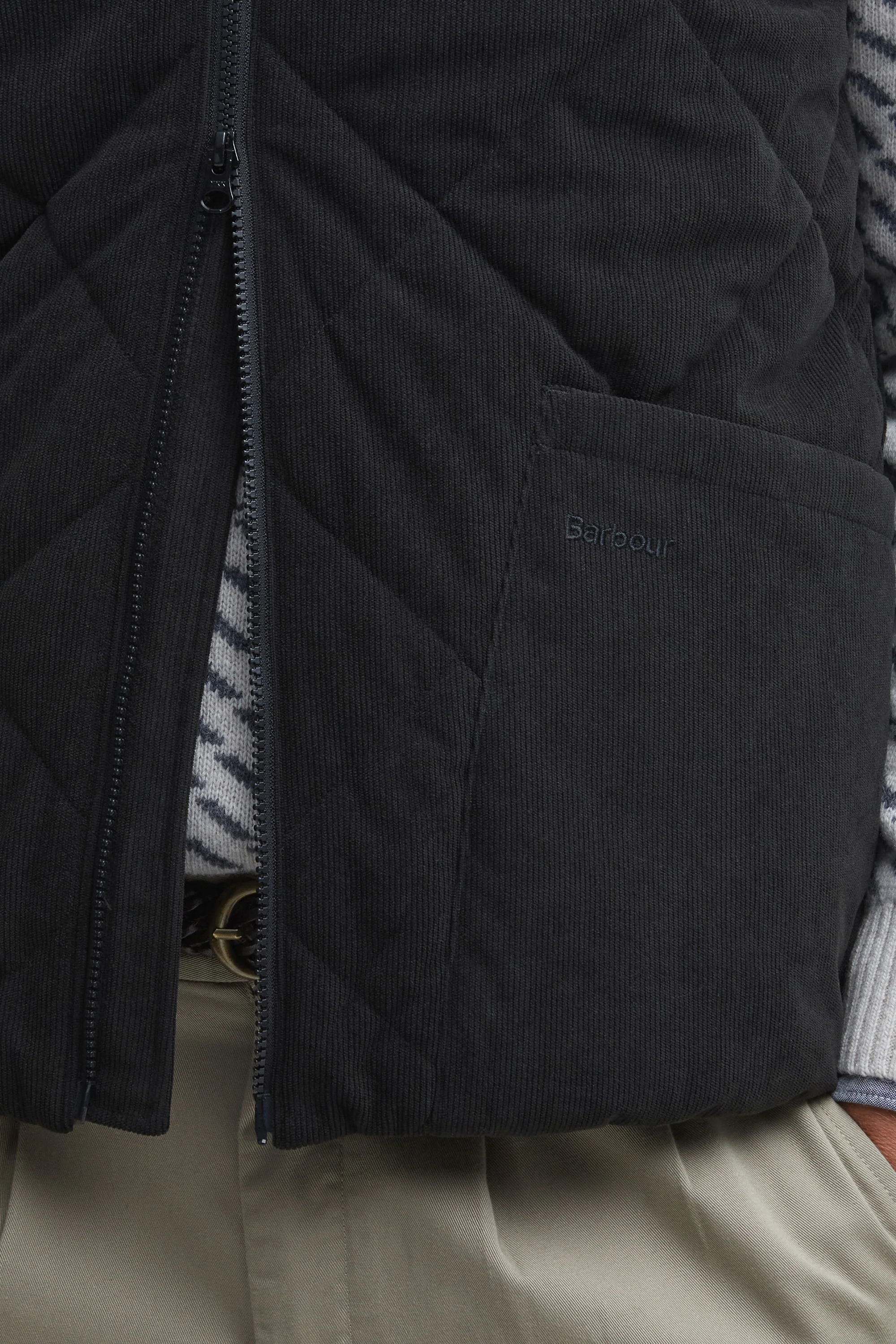 Barbour Cord Liddesdale Gilet Black - Image 4