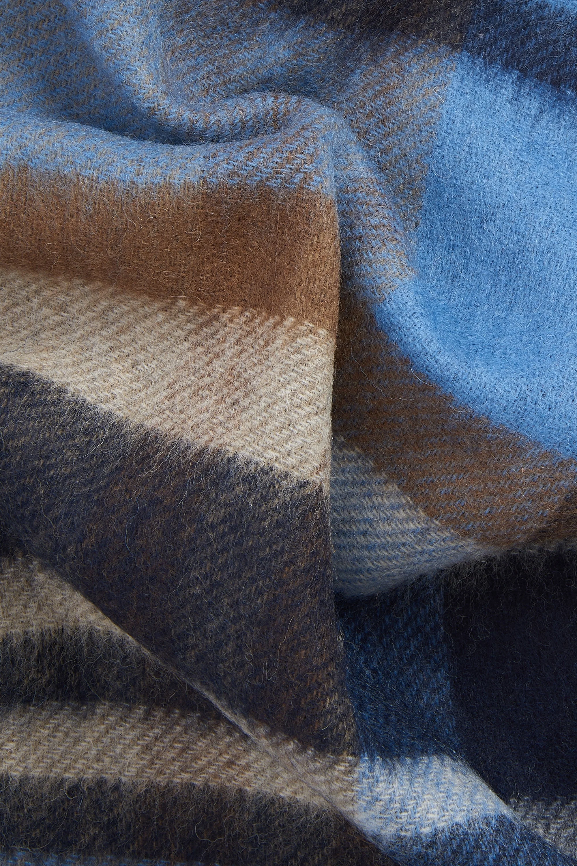 Barbour Field Scarf Navy Check - Image 3