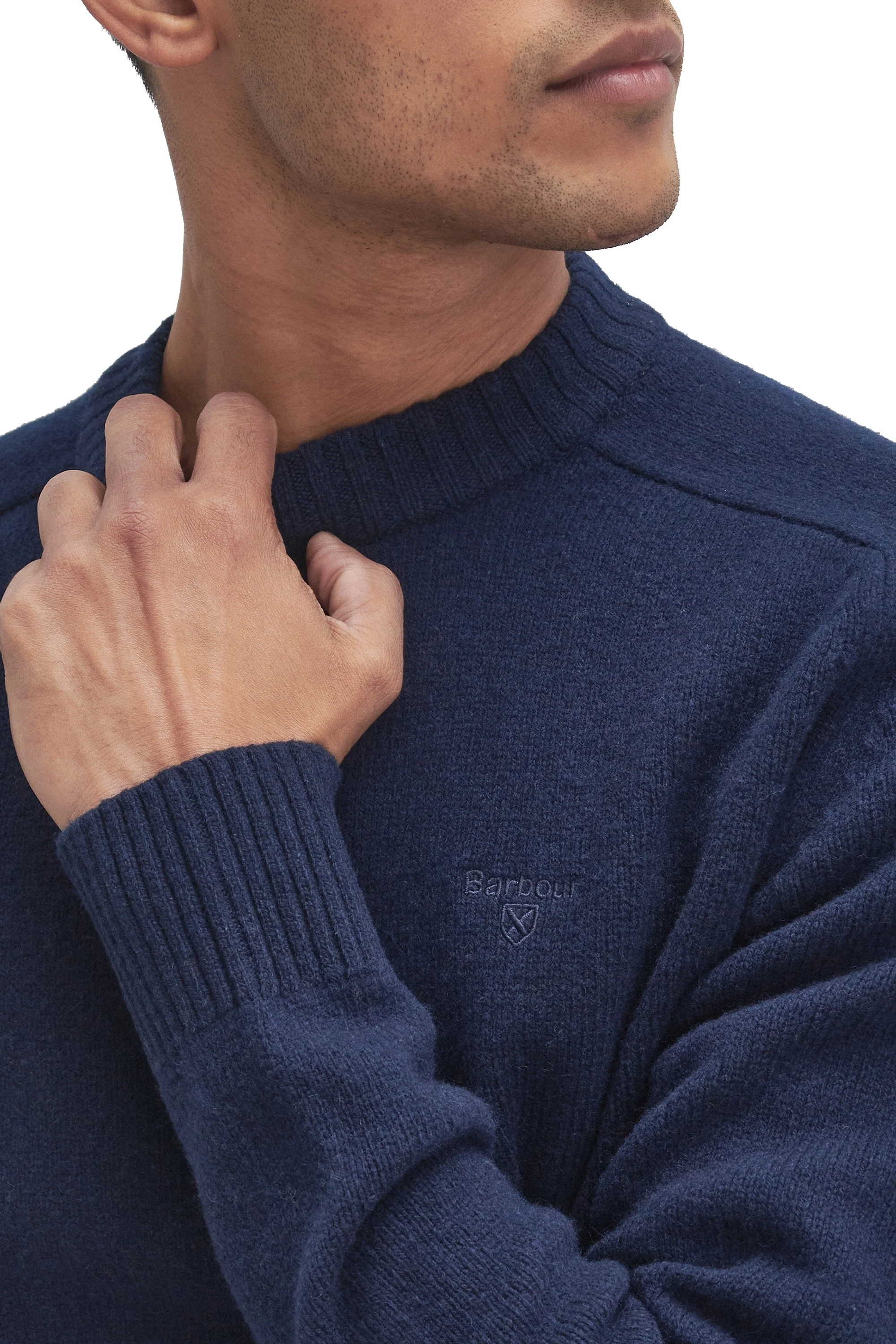 Barbour Grangetown Crew Neck Navy - Image 4