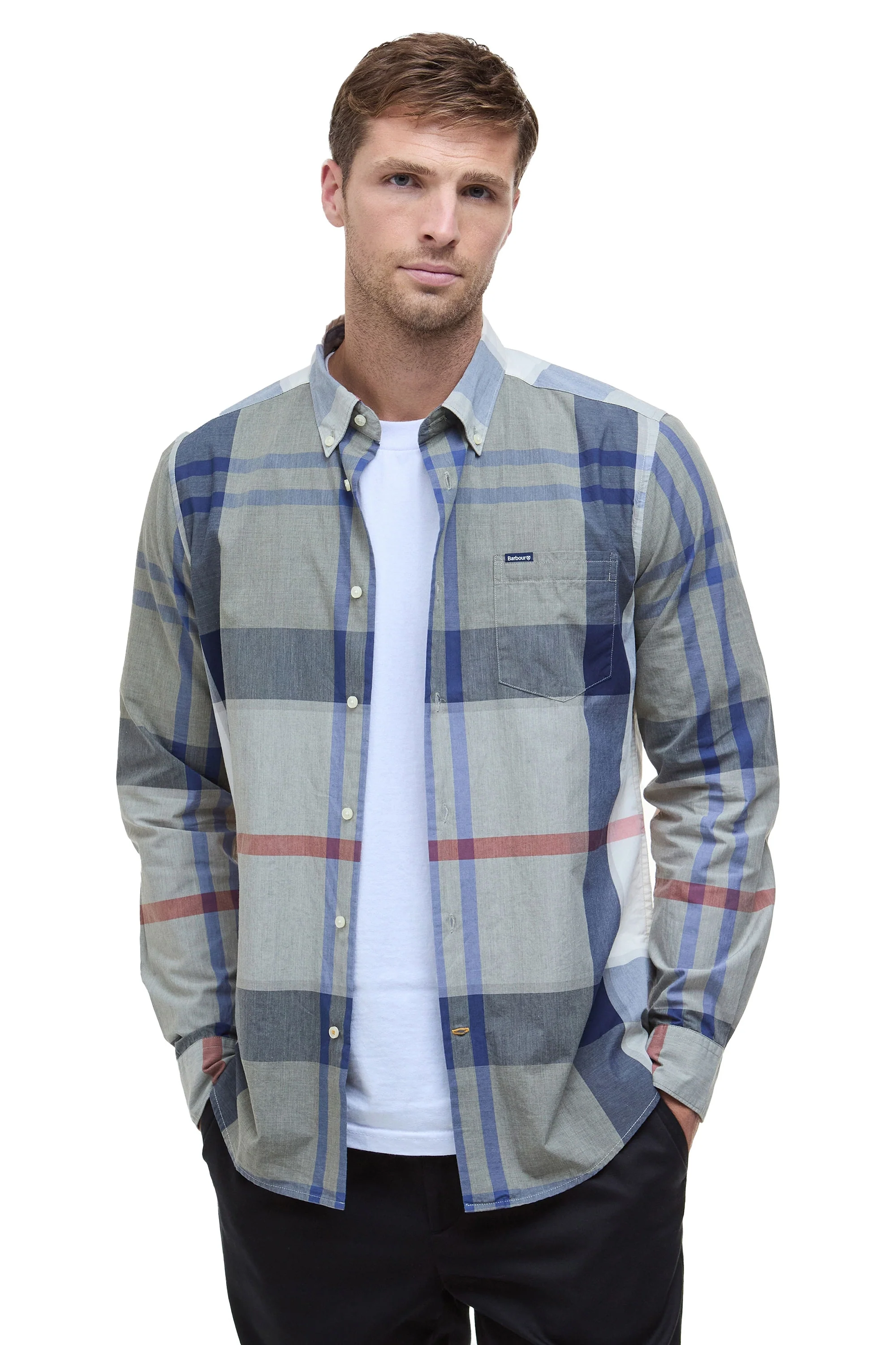 Barbour Harris Shirt Bleached Tartan - Image 3