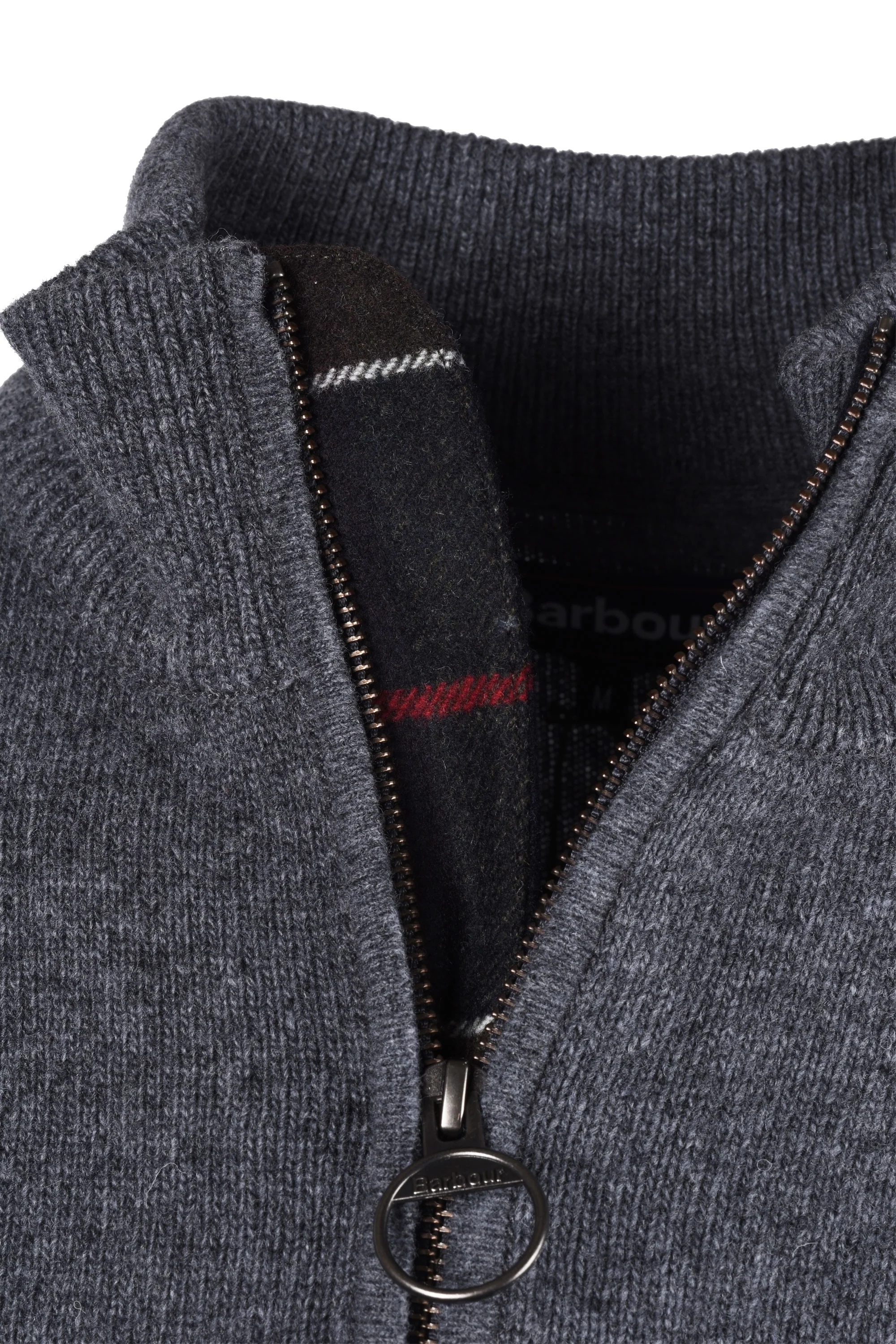 Barbour Holden Half Zip Jumper Knitwear Mid Grey - Image 3