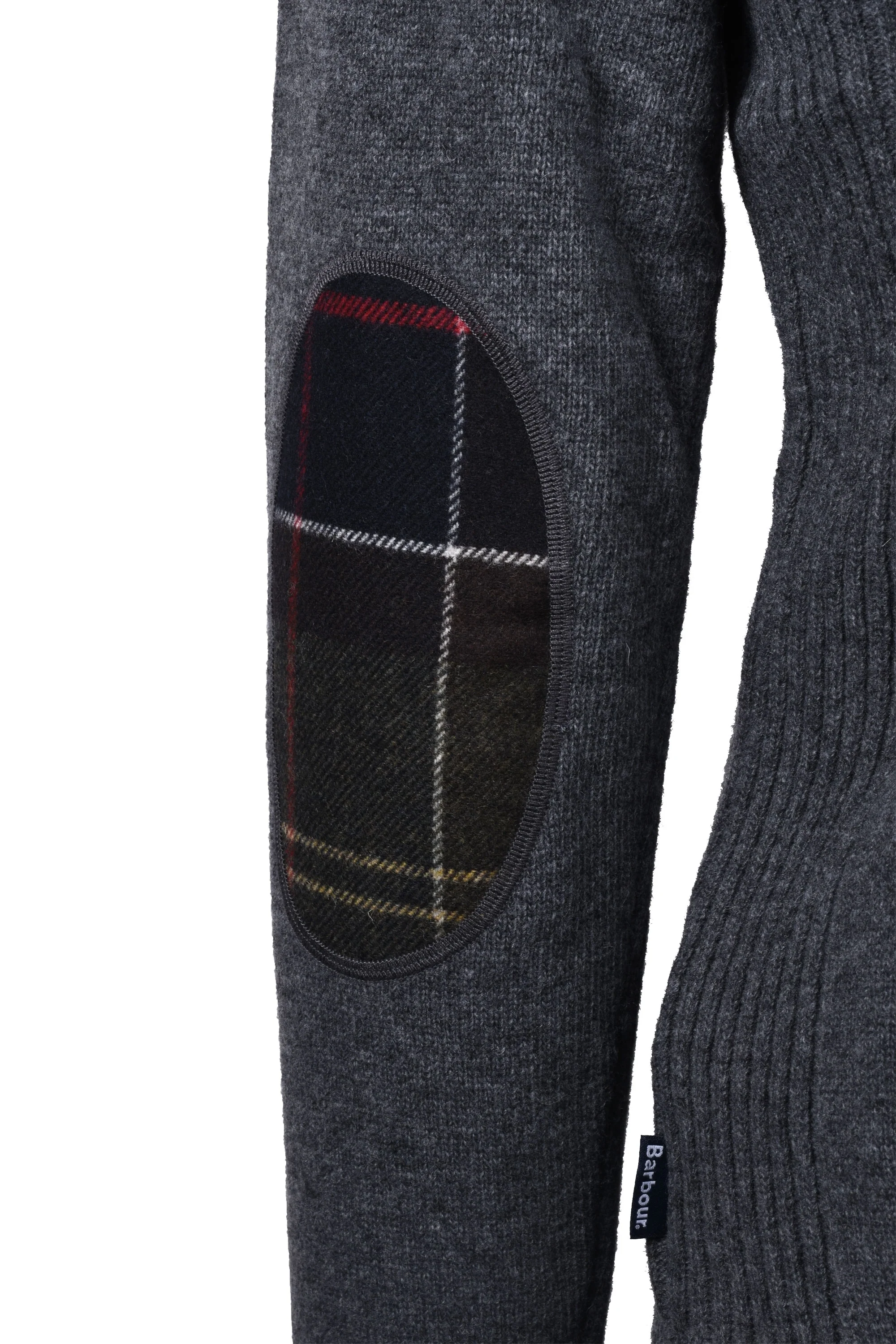 Barbour Holden Half Zip Jumper Knitwear Mid Grey - Image 5