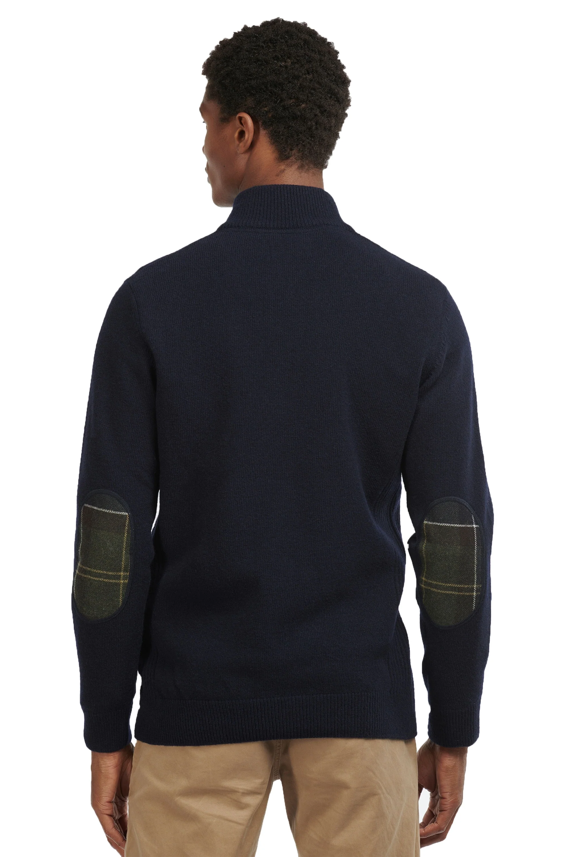 Barbour Holden Half Zip Jumper Knitwear Navy - Image 4