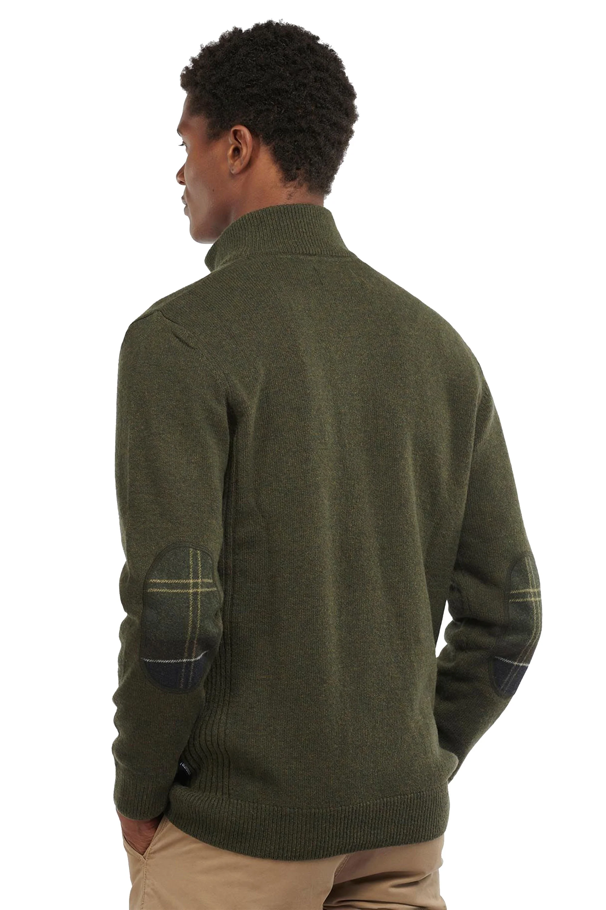 Barbour Holden Half Zip Jumper Knitwear Olive - Image 3