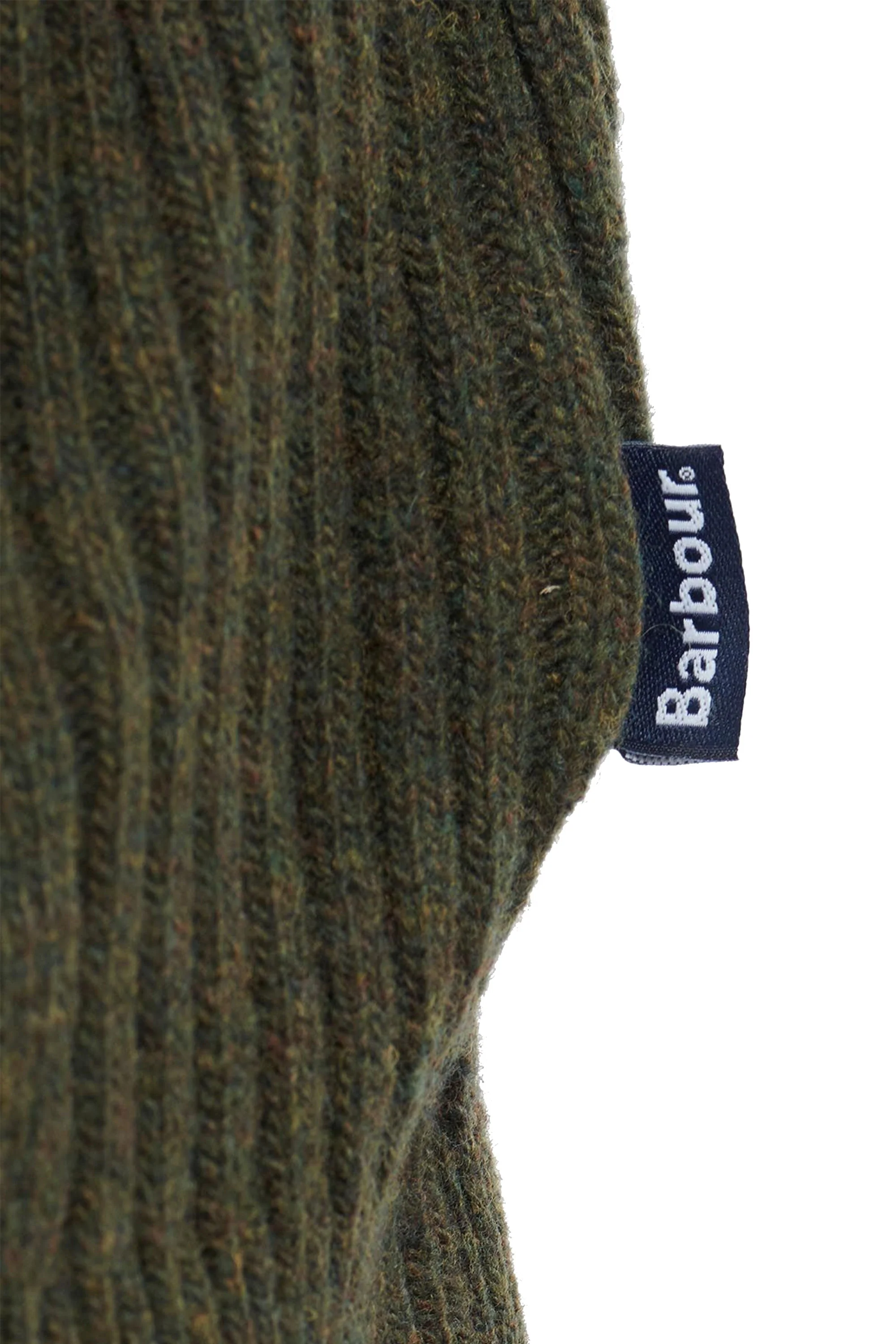 Barbour Holden Half Zip Jumper Knitwear Olive - Image 4