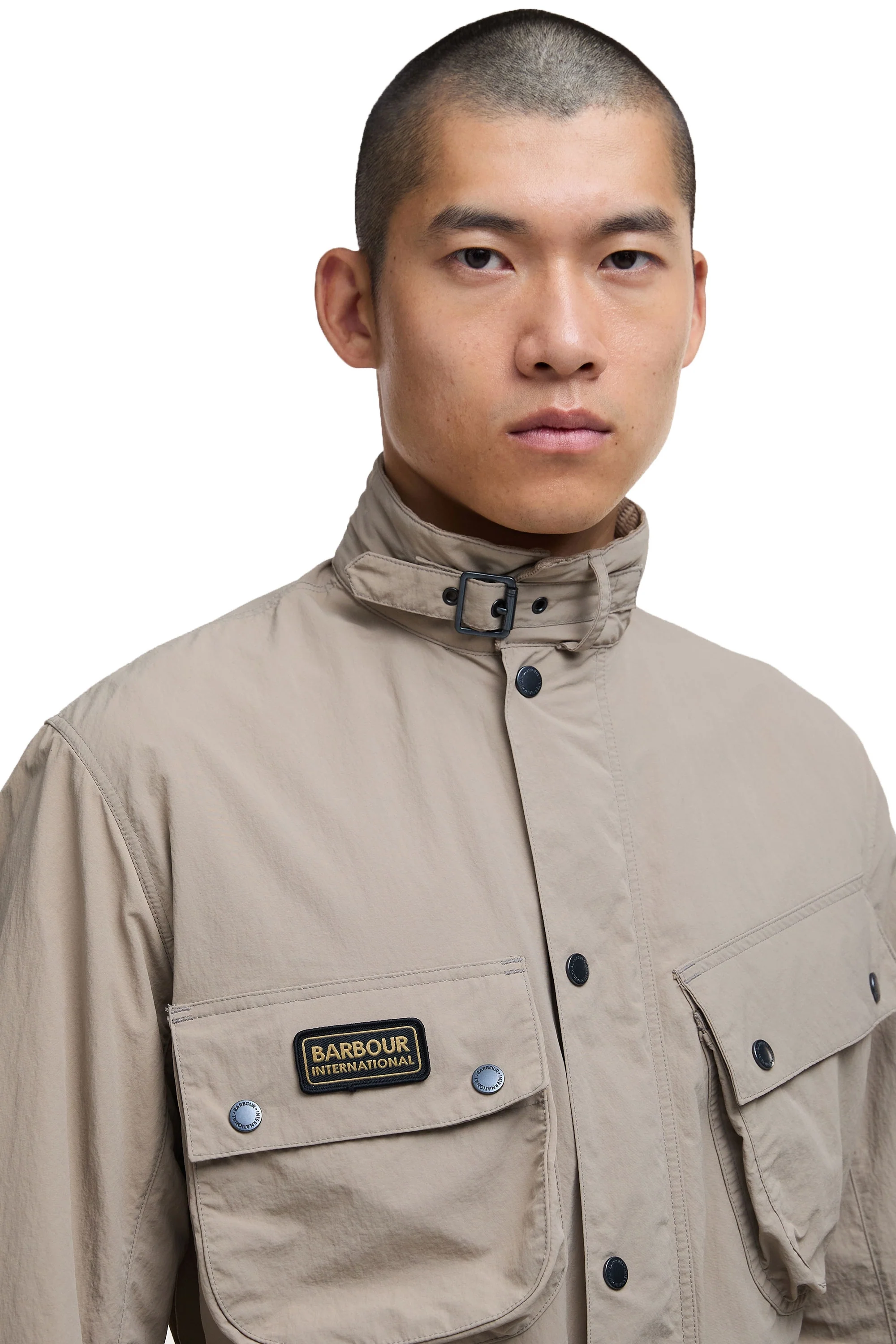Barbour International A7 Showerproof Jacket Timberwolf - Image 2