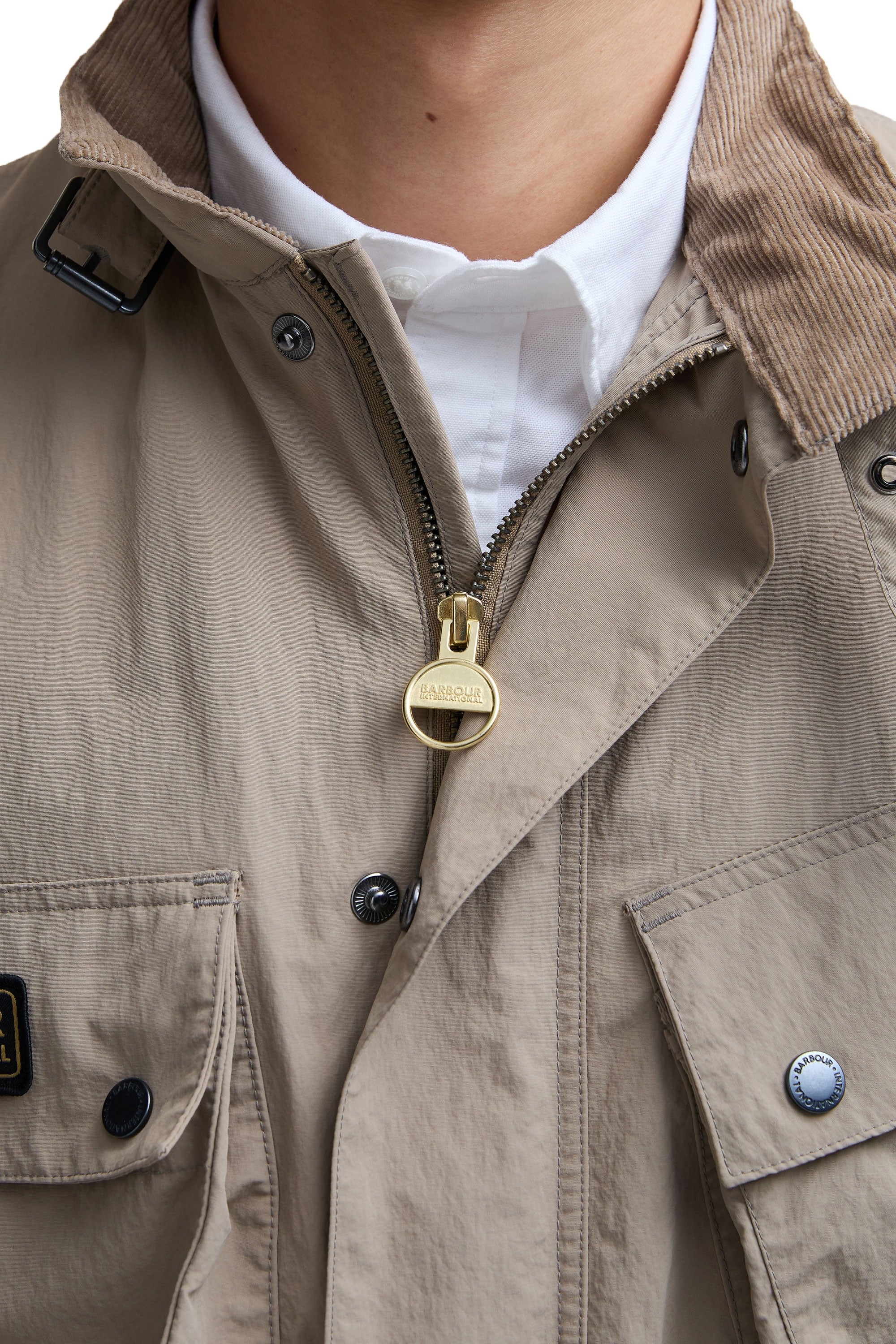 Barbour International A7 Showerproof Jacket Timberwolf - Image 3