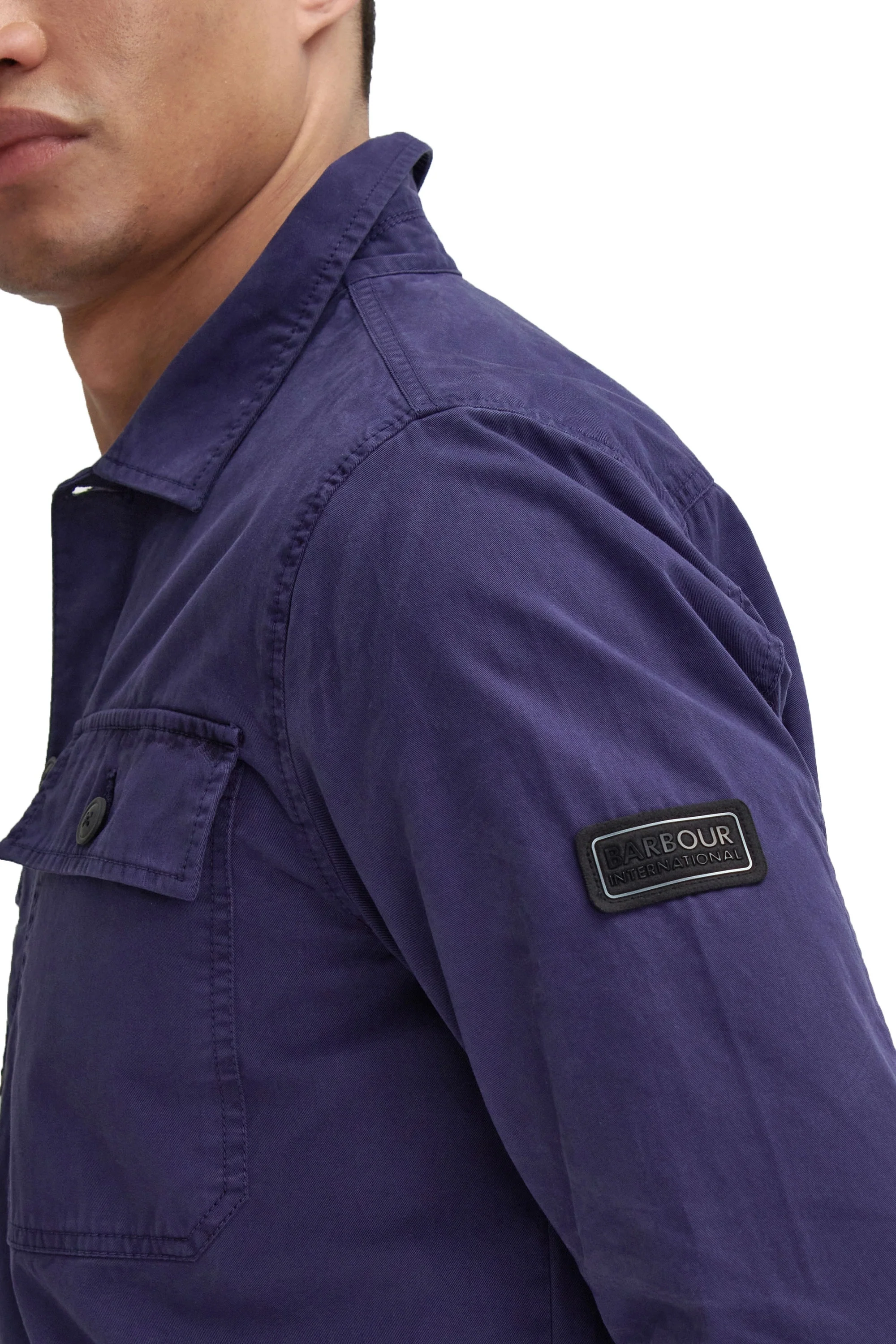 Barbour International Arlo Overshirt Royal Blue - Image 3