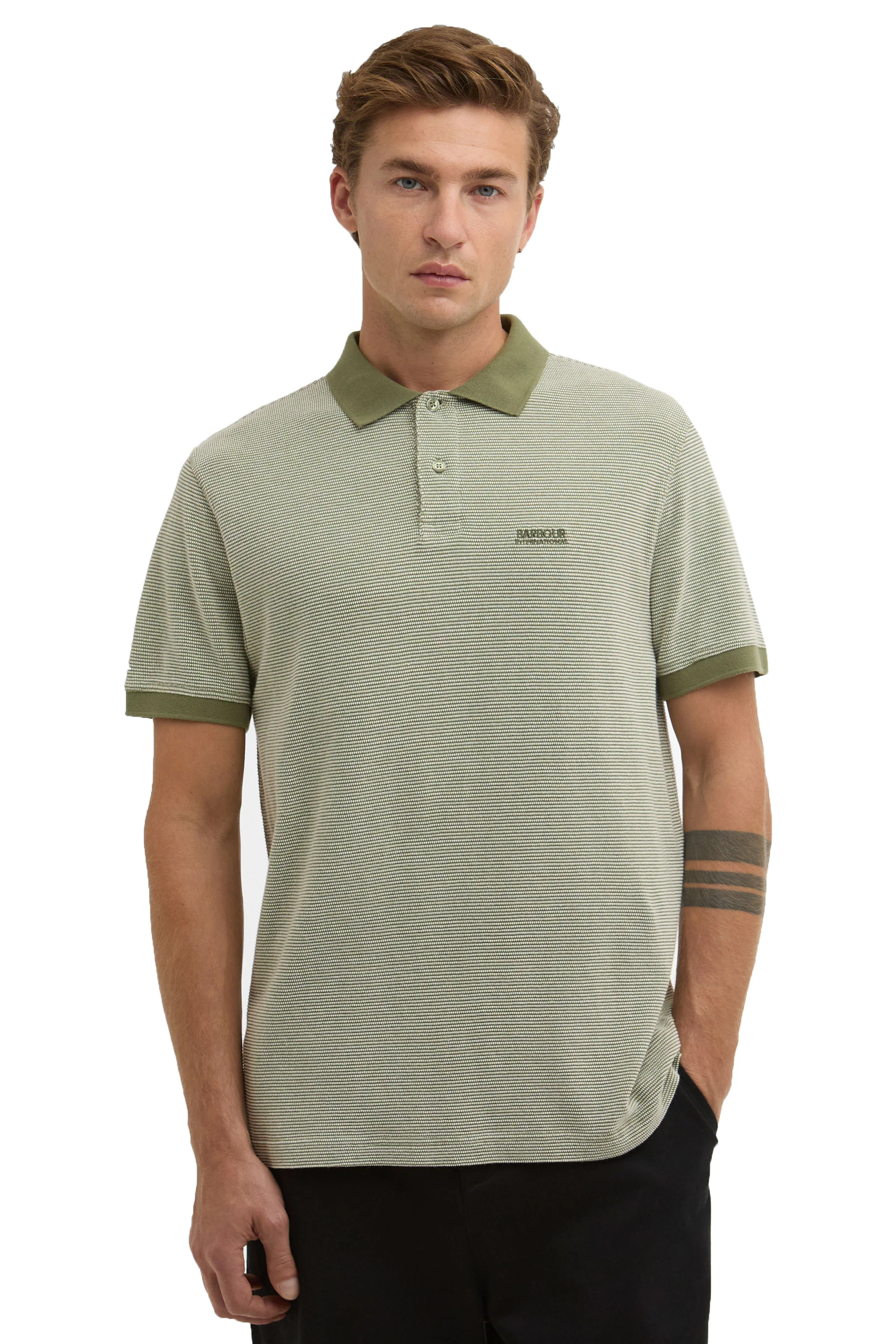 Barbour International HALLS POLO BURNT OLIVE - Image 2