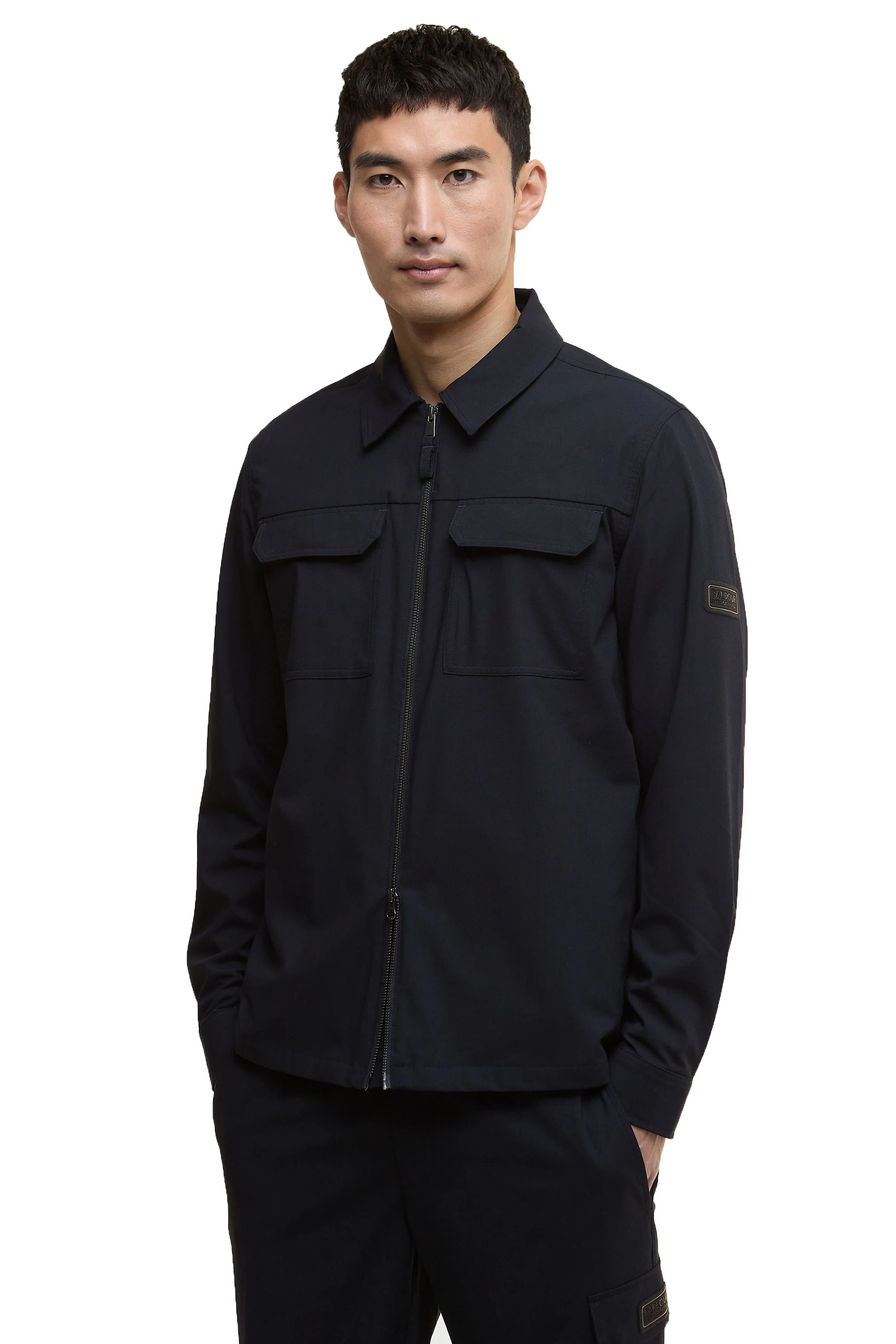 Barbour International Ash Overshirt Navy - Image 2