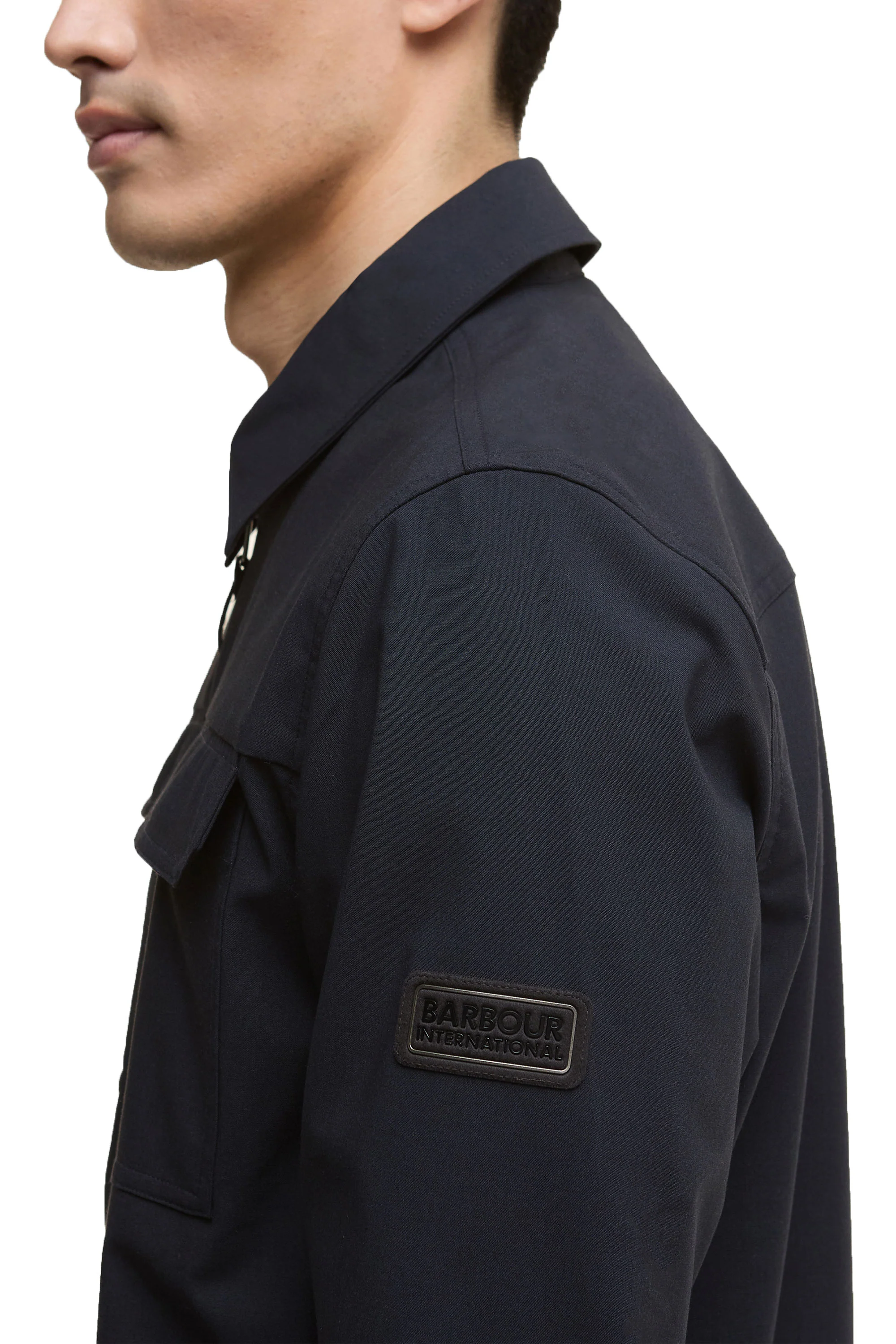 Barbour International Ash Overshirt Navy - Image 3