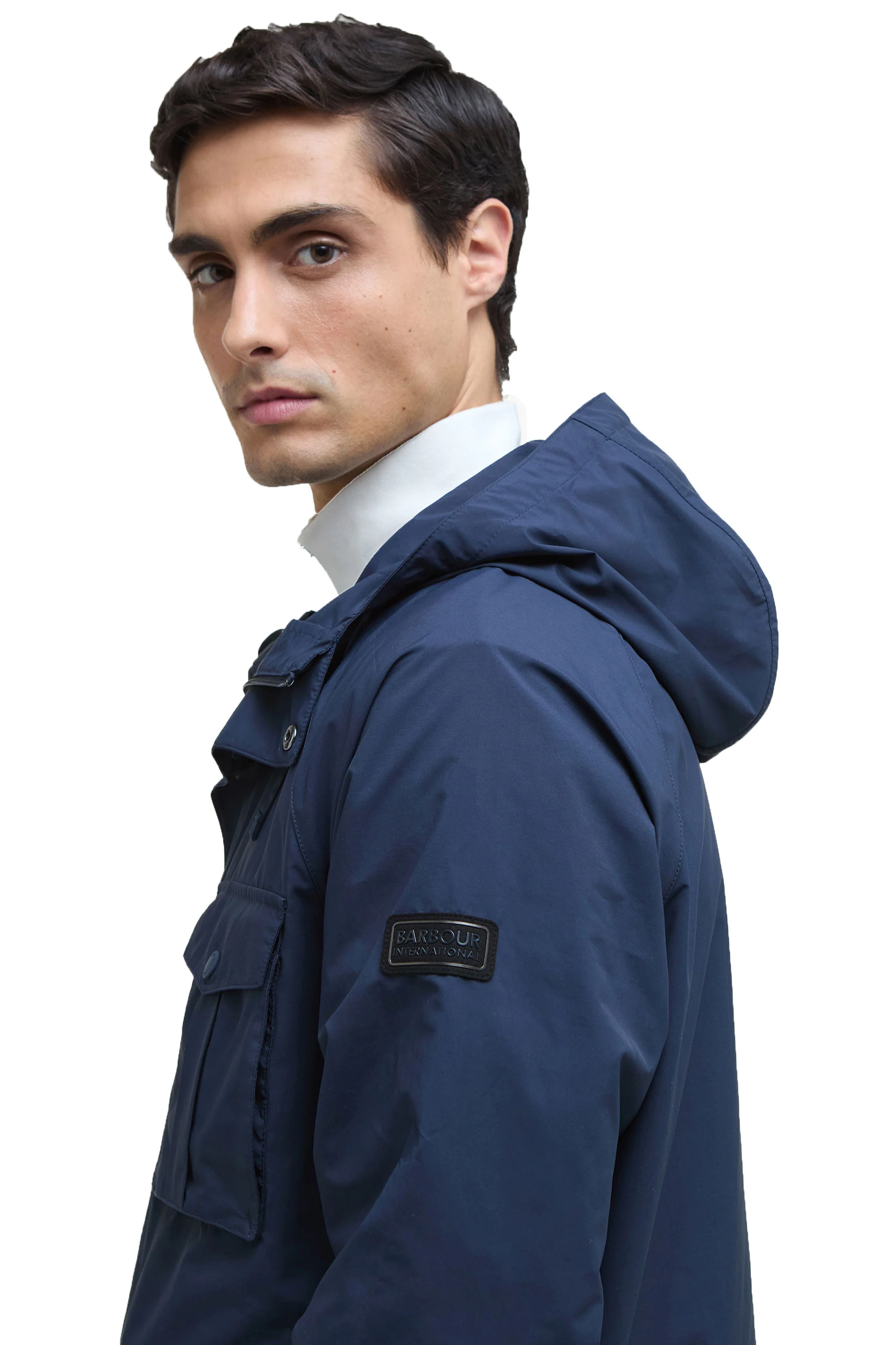 Barbour International Ashkirk Showerproof Jacket Navy - Image 3